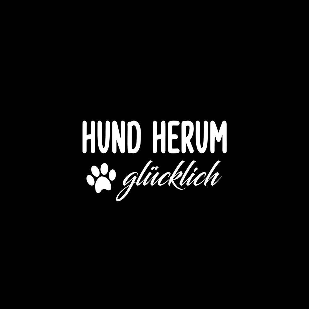 Hund herum glücklich - Schwarzer-Kaffee
