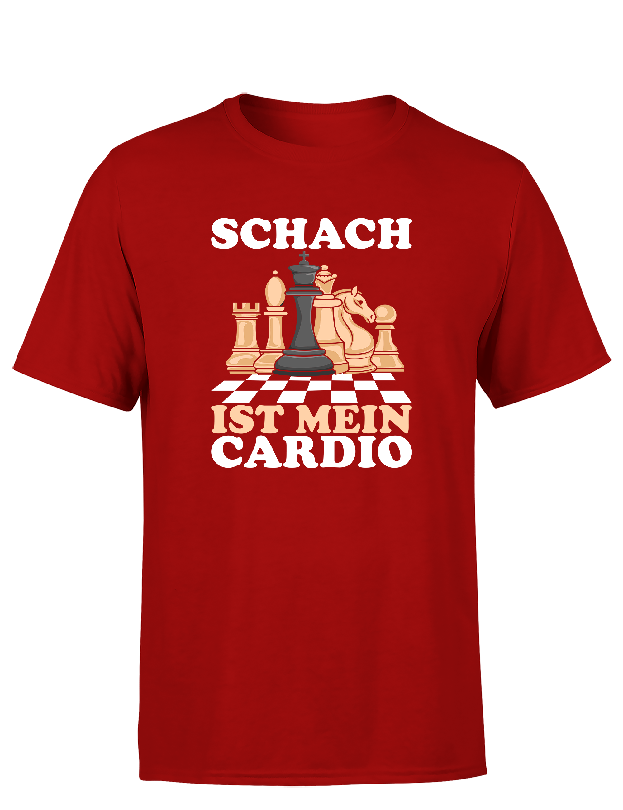 Schach macht klüger und süchtig – Herren T-Shirt im Retro Stil | Schach ist mein Cardio | Perfektes Männer Shirt für Schachspieler, Turniere, Freizeit & Geschenkidee