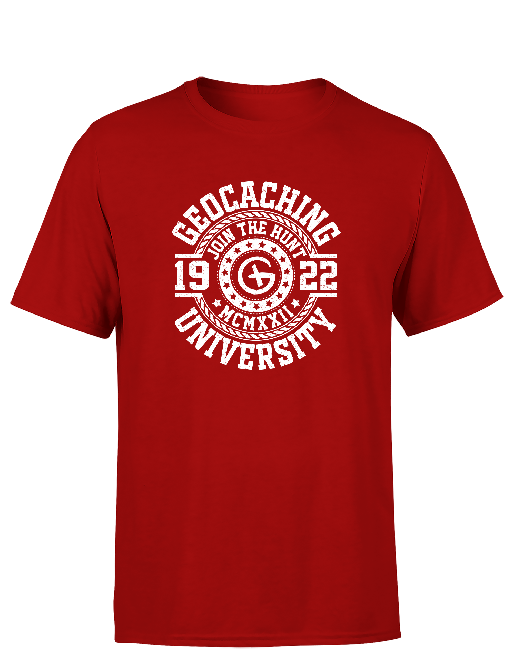 Geocaching University – Herren T-Shirt im Retro College Stil | Lustiges Geocacher Shirt für Schatzsucher & Outdoor-Fans