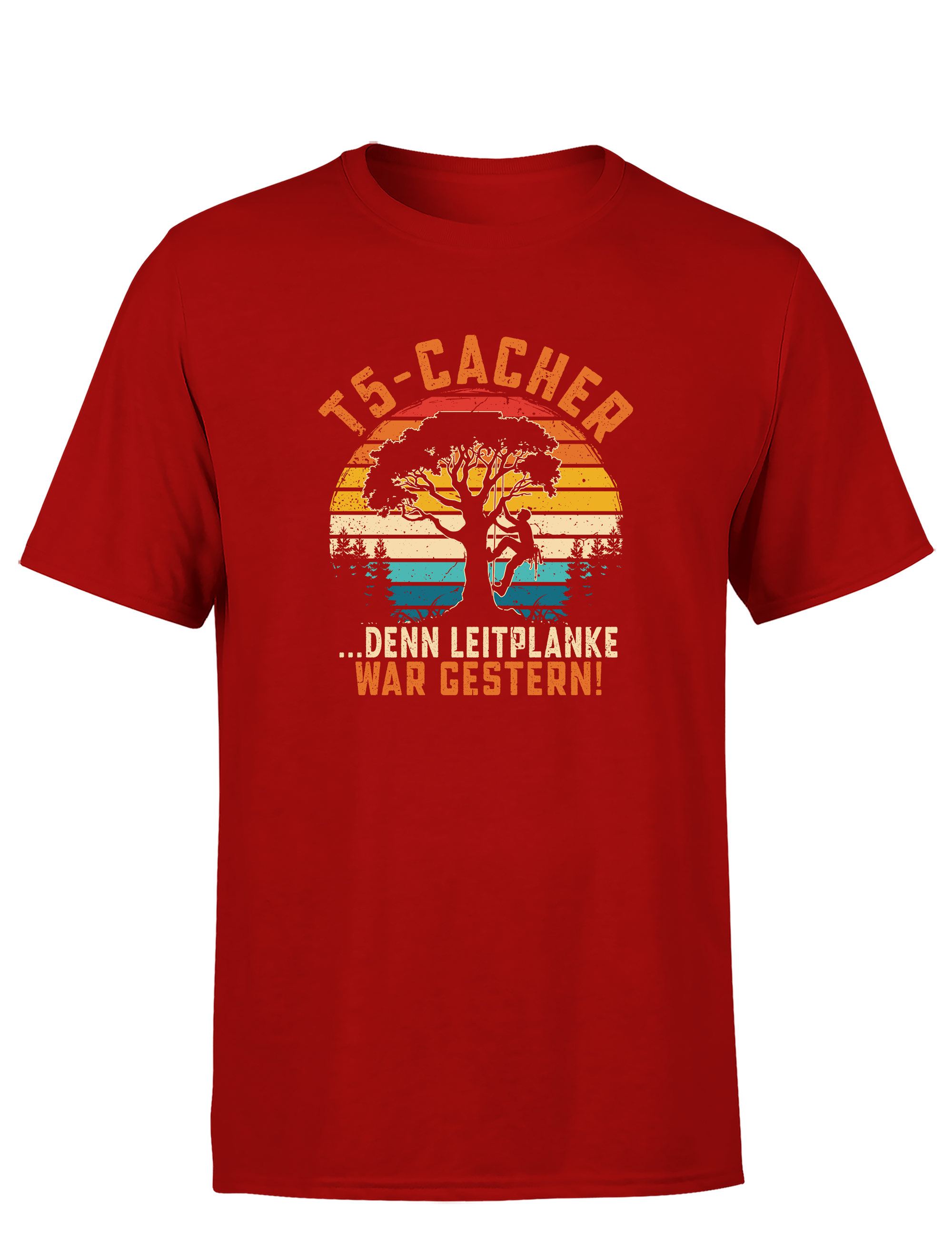 T5-Cacher – Herren T-Shirt „Leitplanke war gestern“ | Lustiges Geocaching Shirt für Abenteurer & Schatzsucher
