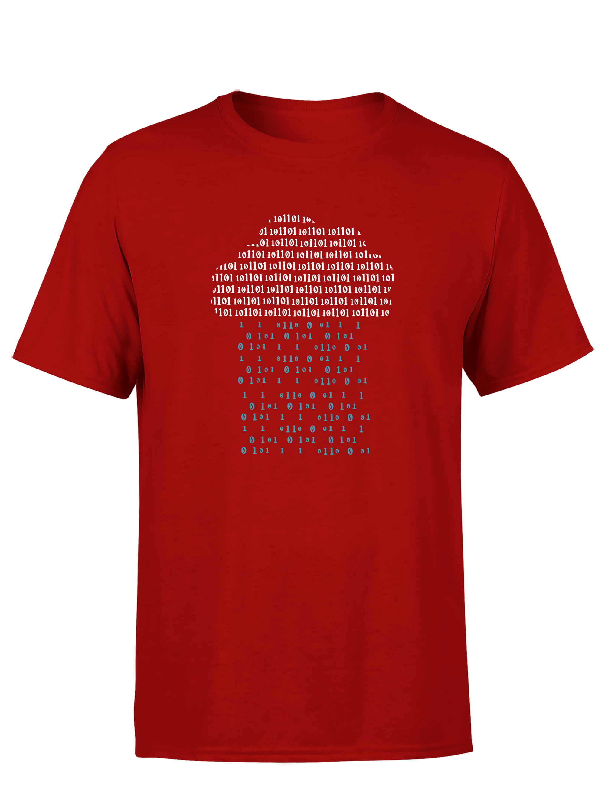 Binary Mushroom – Herren T-Shirt im Retro Stil | Lustiges Nerd Shirt für Gamer, Programmierer & IT-Fans