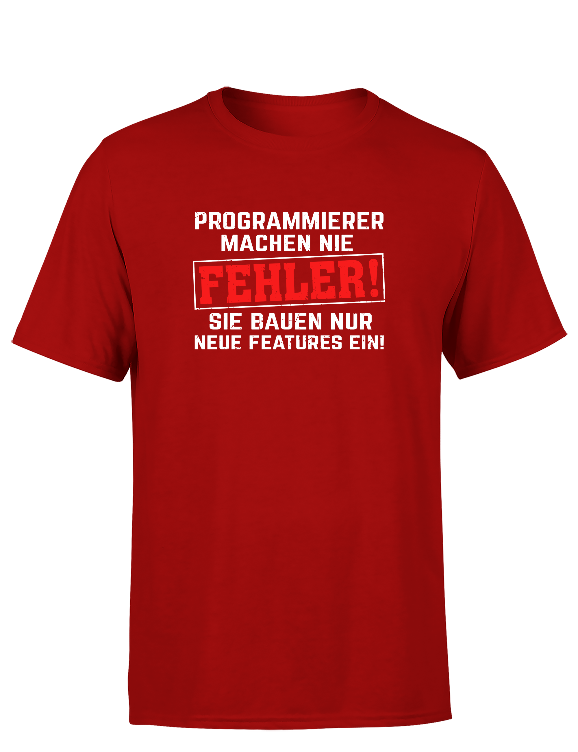 Programmierer machen nie Fehler – Herren T-Shirt im Retro Stil | Lustiges Nerd Shirt für Entwickler, Coder & IT-Fans