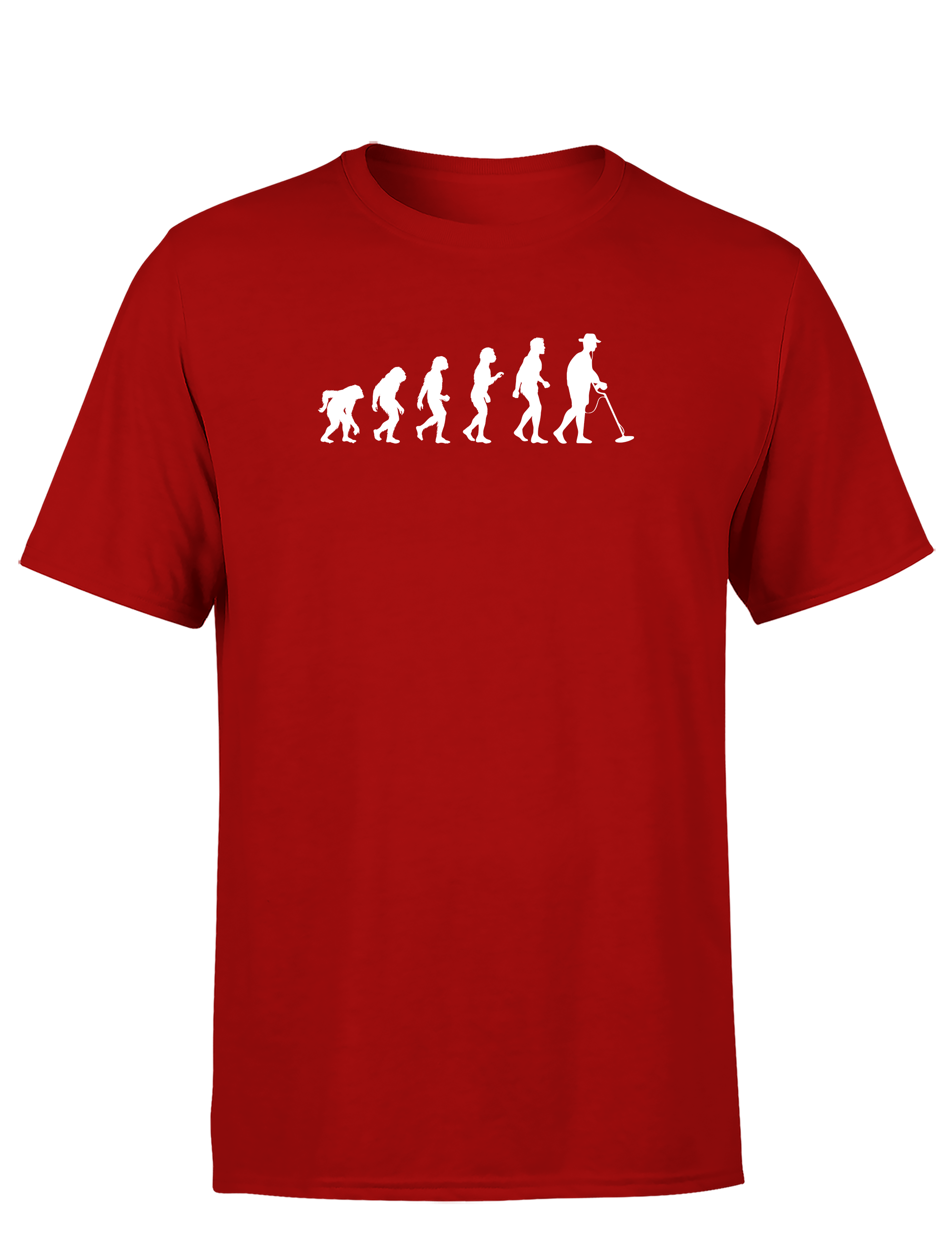 Evolution des Sondelns – Herren T-Shirt im Retro Stil | Lustiges Shirt für Schatzsucher, Hobby-Sondler & Freizeit