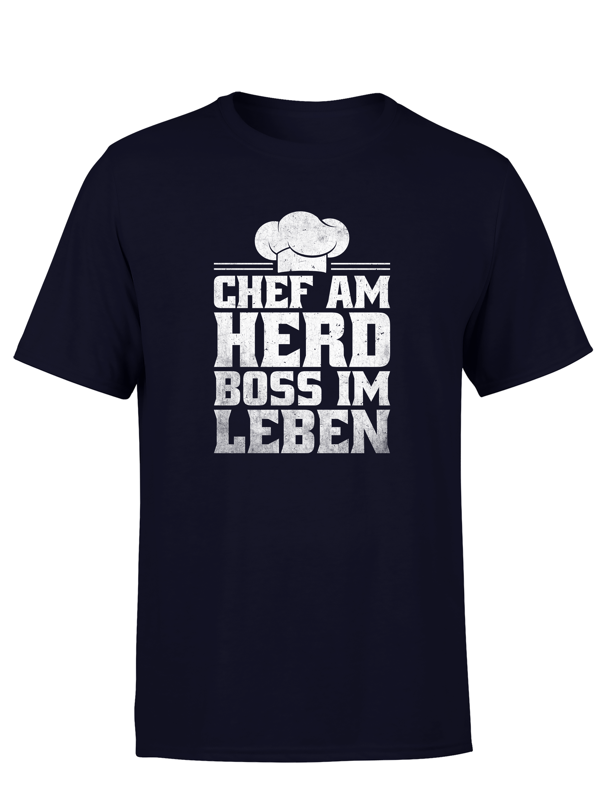 Herren T-Shirt „Chef am Herd Boss im Leben“ | Lustiges Koch Shirt für Männer mit Küchenpower