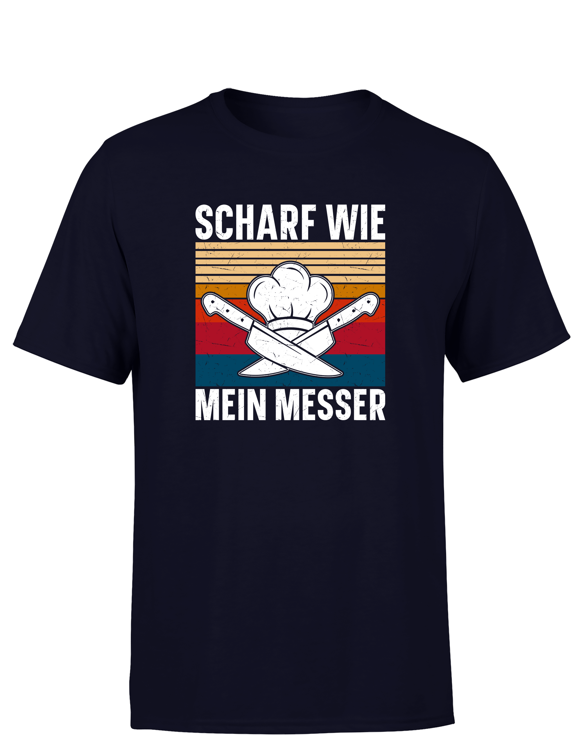 Herren T-Shirt „Scharf wie mein Messer“ | Lustiges Koch Shirt für Männer & Küchenprofis