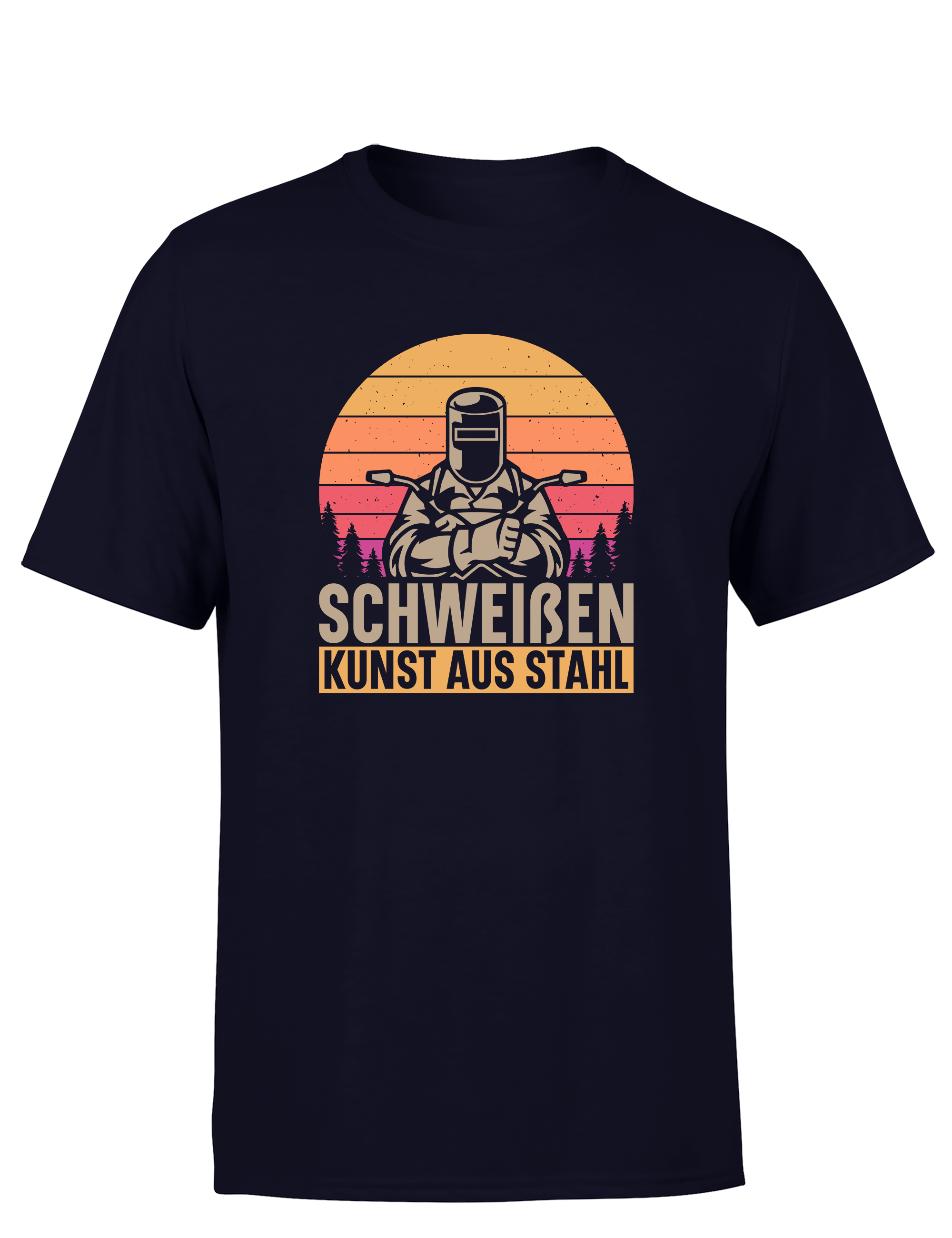 Schweißen – Kunst aus Stahl – Herren T-Shirt im Retro Stil | Lustiges Shirt für Schweißer, Metallbauer & Handwerker