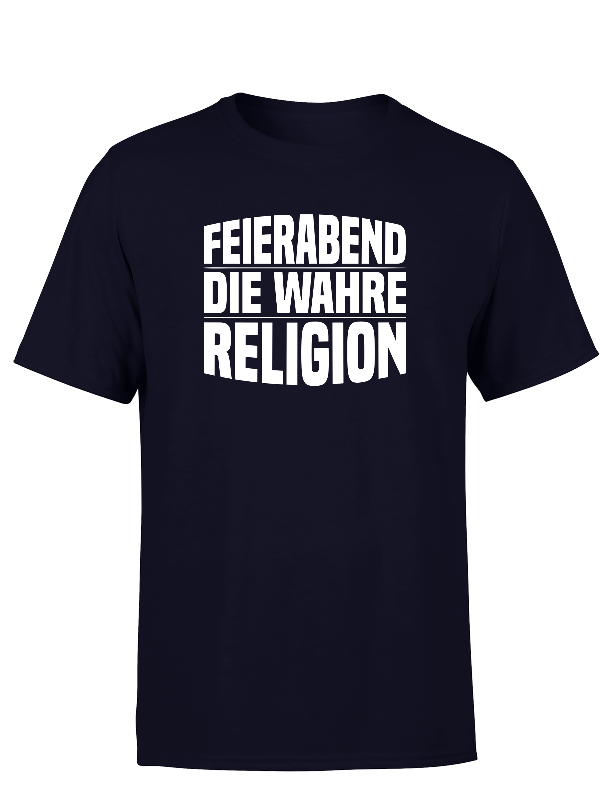 Feierabend – Herren T-Shirt „Die wahre Religion“ | Lustiges Shirt für Berufstätige & Couch-Fans