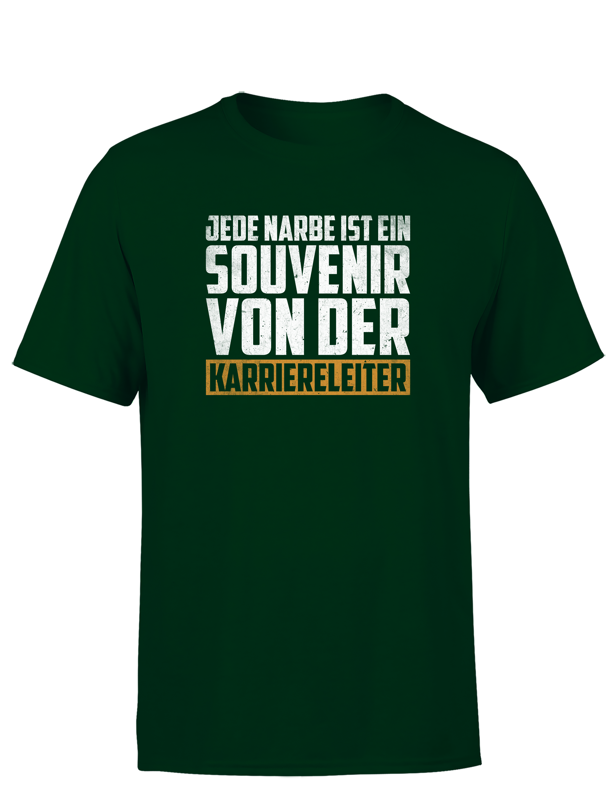 Jede Narbe ist ein Souvenir – Herren T-Shirt „Karriereleiter“ | Lustiges Shirt für Arbeiter, Handwerker & Bürohelden