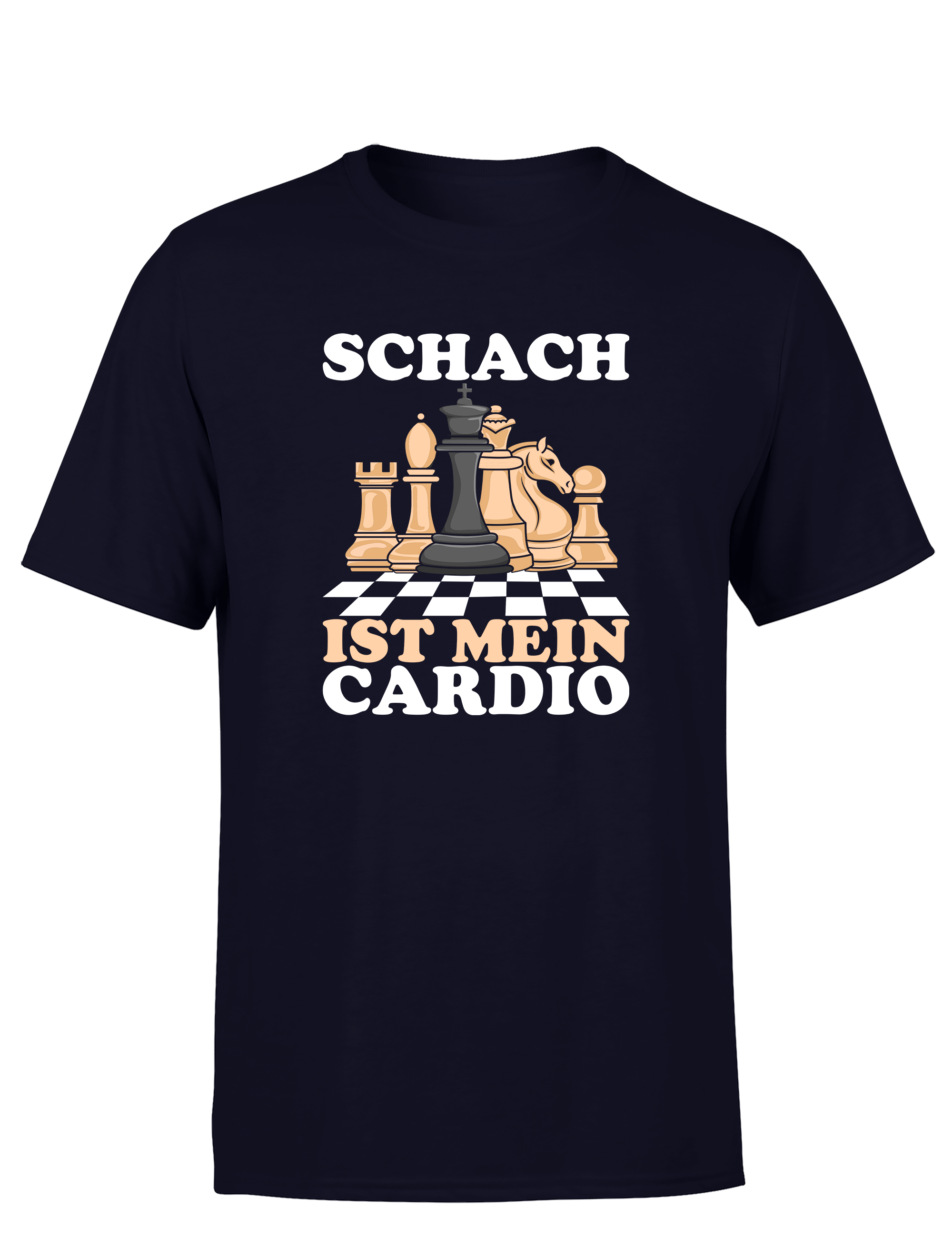 Schach macht klüger und süchtig – Herren T-Shirt im Retro Stil | Schach ist mein Cardio | Perfektes Männer Shirt für Schachspieler, Turniere, Freizeit & Geschenkidee