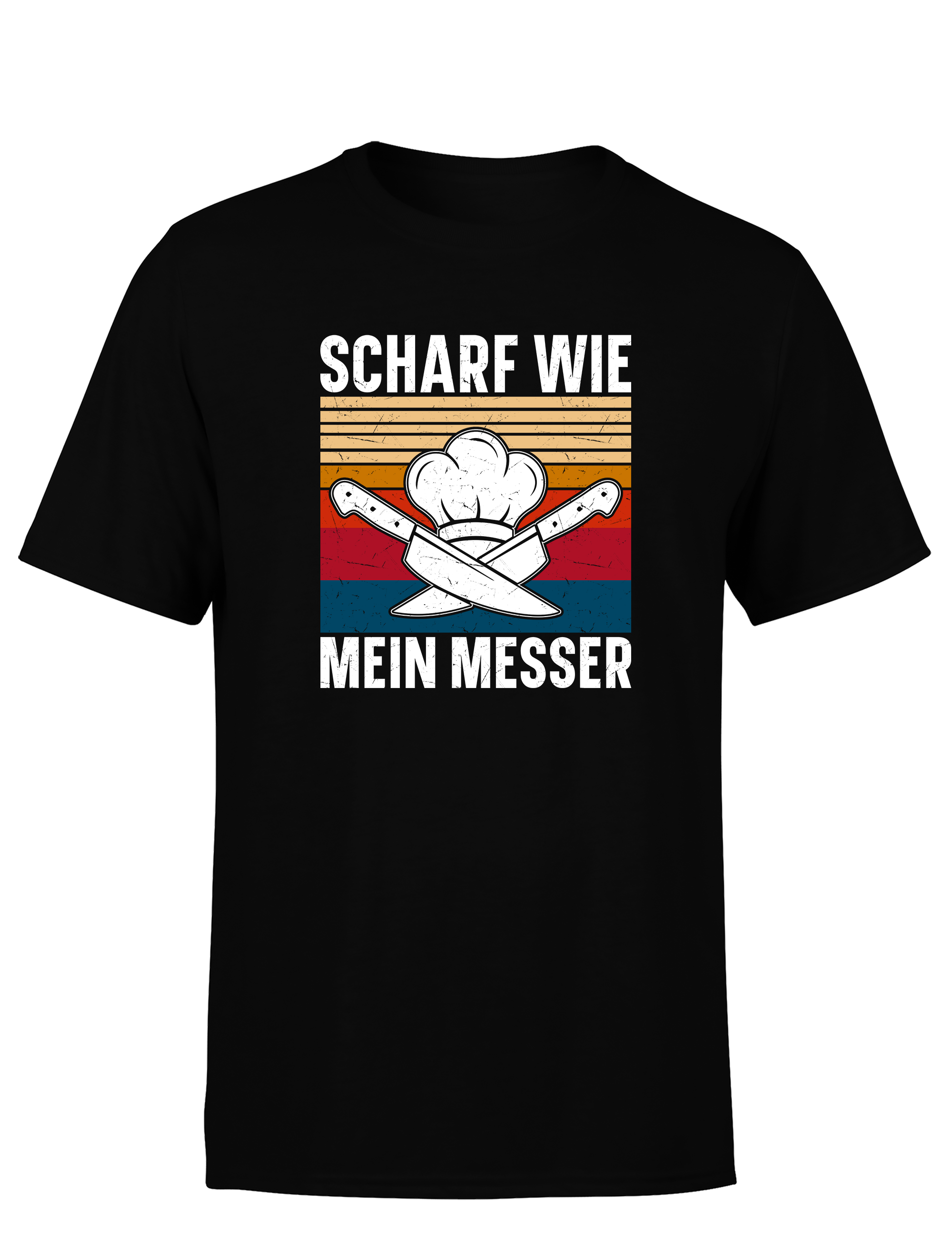 Herren T-Shirt „Scharf wie mein Messer“ | Lustiges Koch Shirt für Männer & Küchenprofis