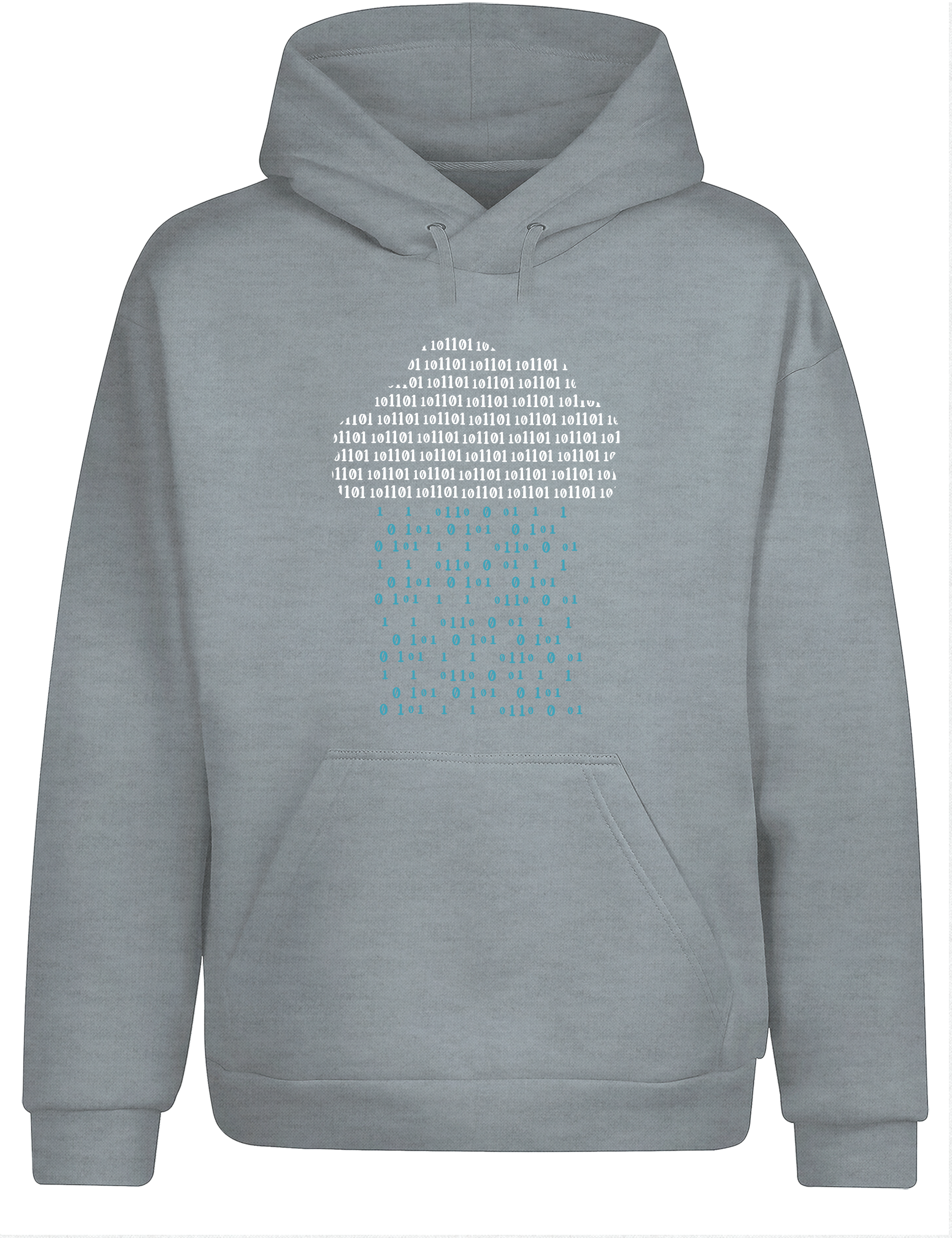 Binary Mushroom – Hoodie im Retro Stil | Lustiger Kapuzenpullover für Gamer, Programmierer & IT-Fans