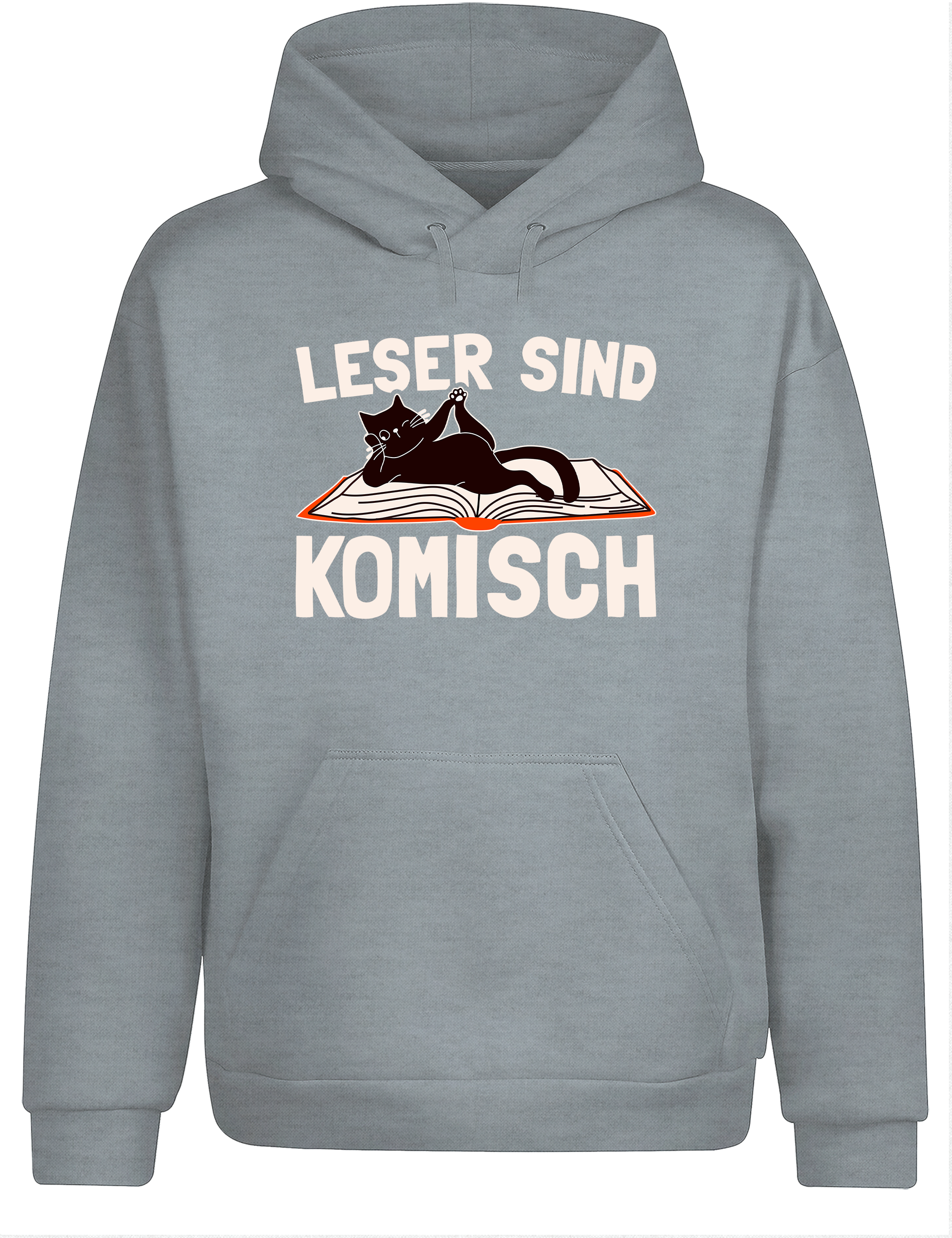 Leser sind komisch – Hoodie im Retro Stil | Lustiger Kapuzenpullover für Bücherfreunde, Bibliothek & Geschenkidee