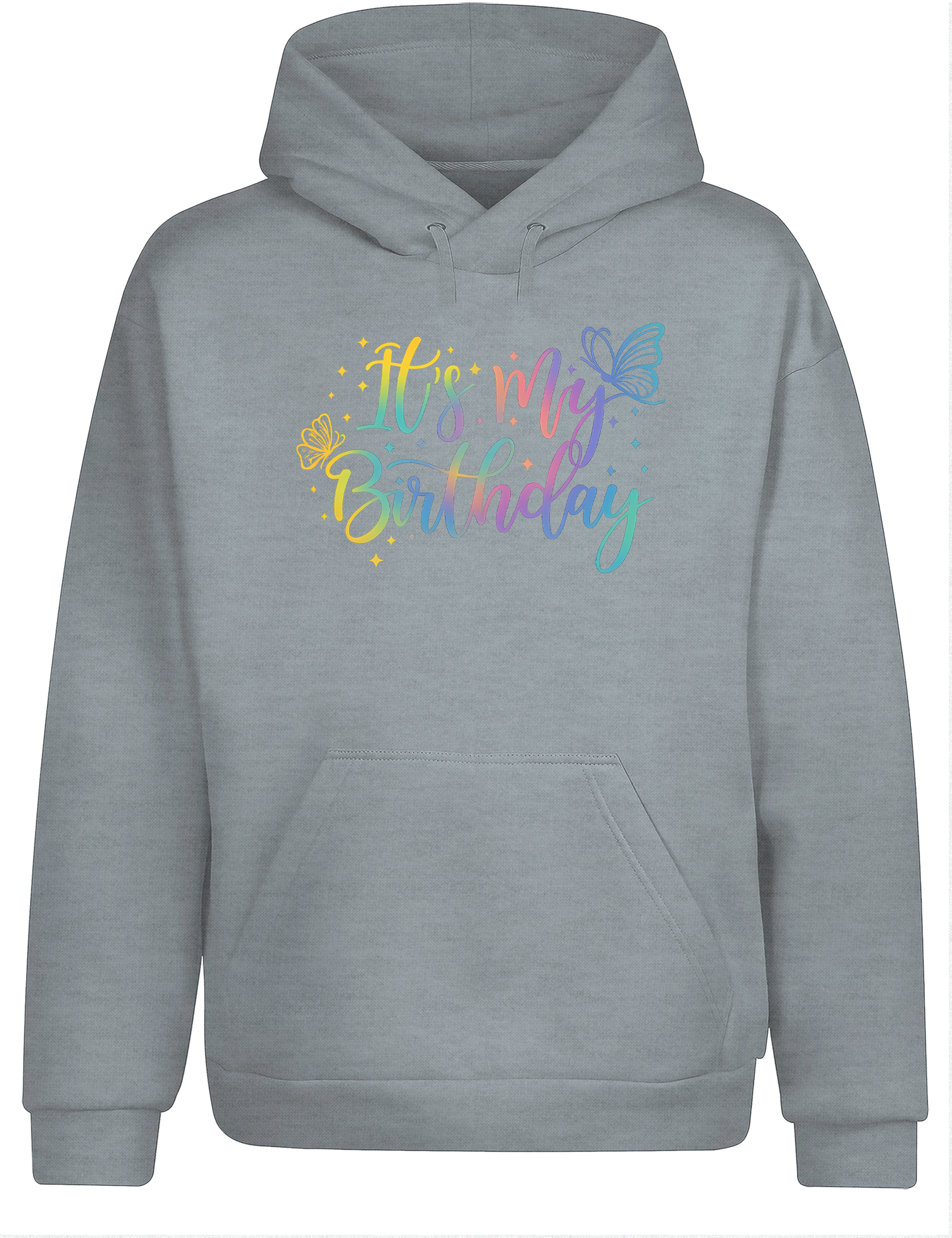 Unisex Hoodie „It’s My Birthday“ | Bunter Geburtstag Hoodie mit Schmetterlingen