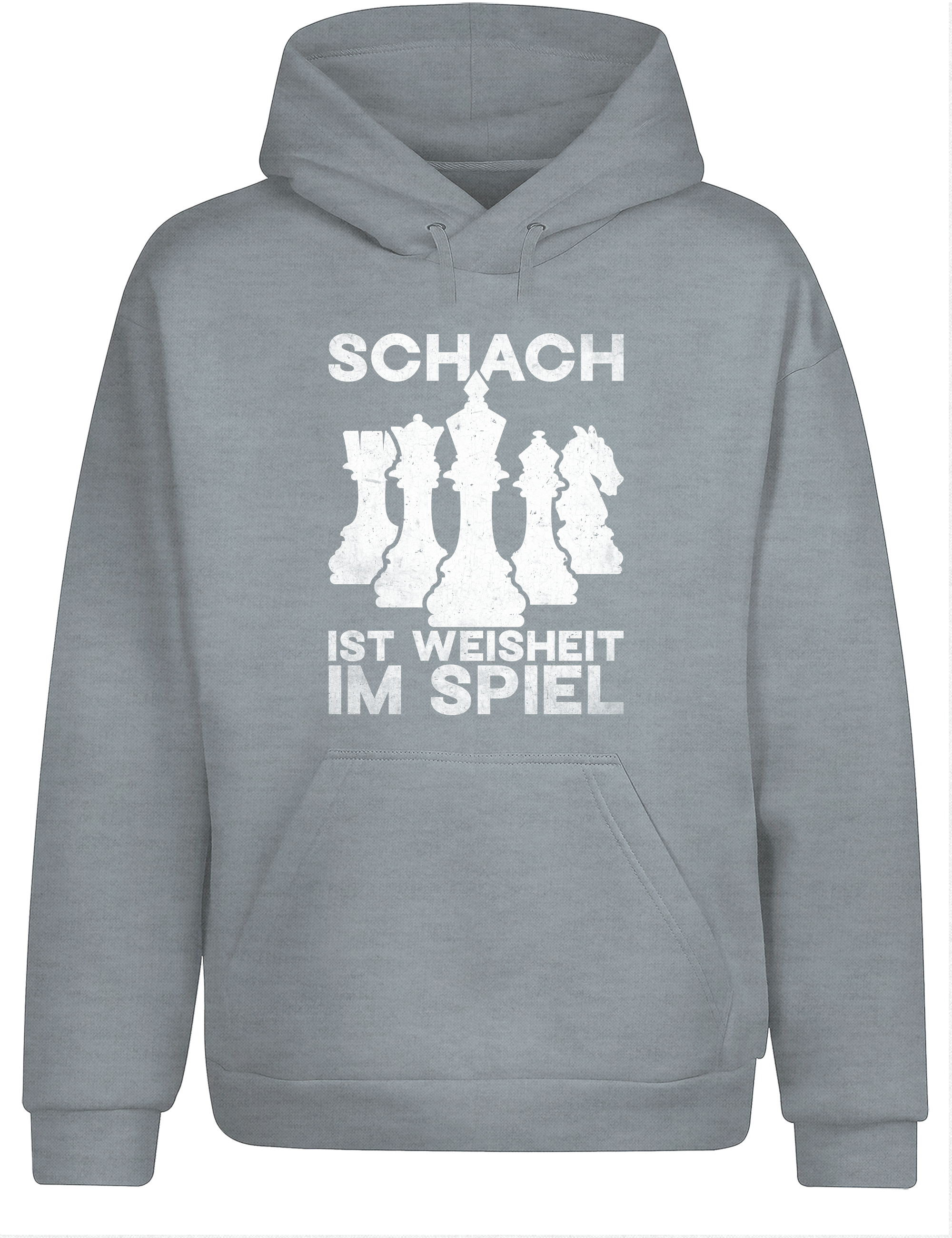 Schach ist Weisheit im Spiel – Hoodie im Retro-Stil | Perfekter Kapuzenpullover für Schachspieler, Turniere, Freizeit & als Geschenkidee