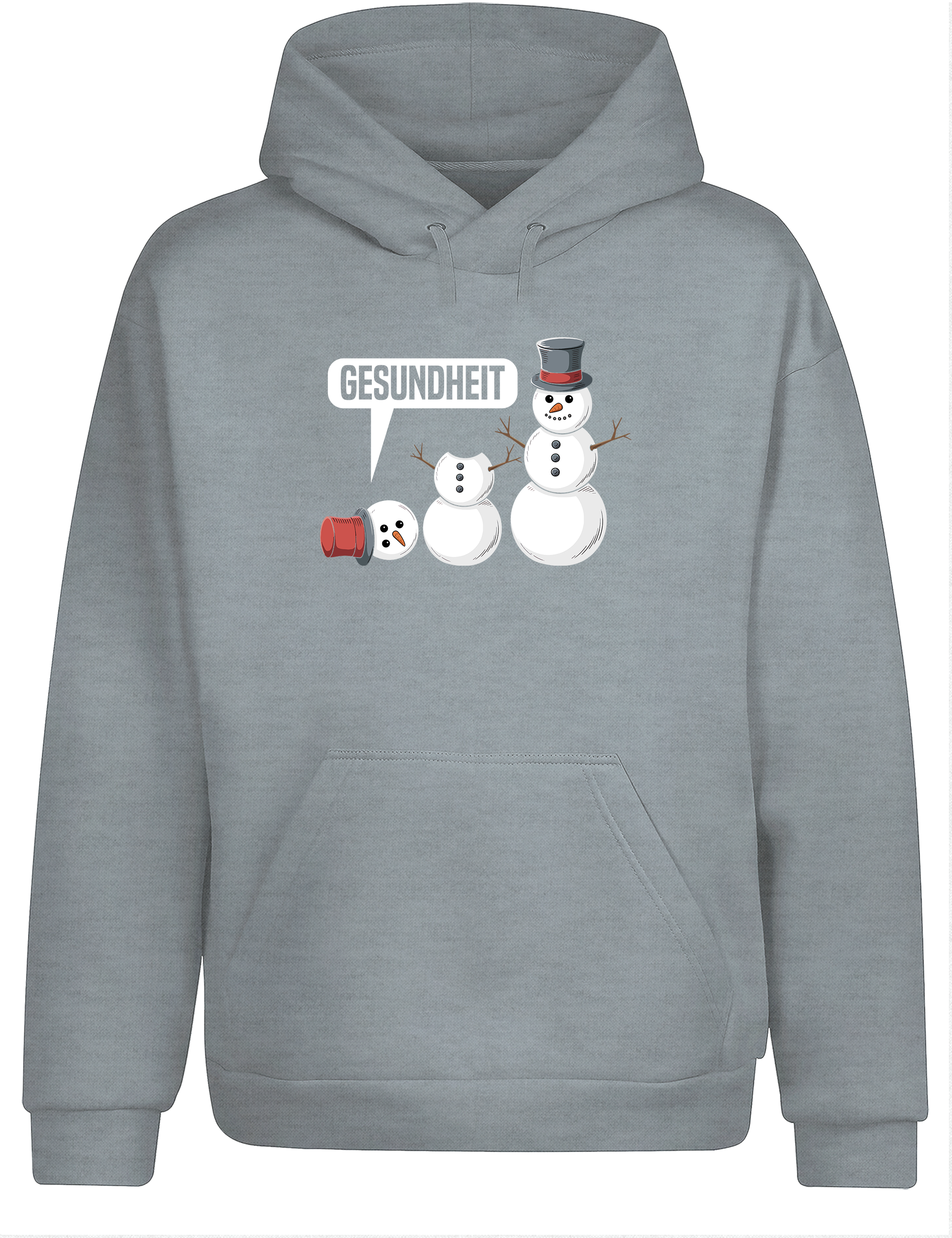 Unisex Hoodie „Gesundheit – Schneemann Gag“ | Lustiger Winter Hoodie für Weihnachten & Alltag