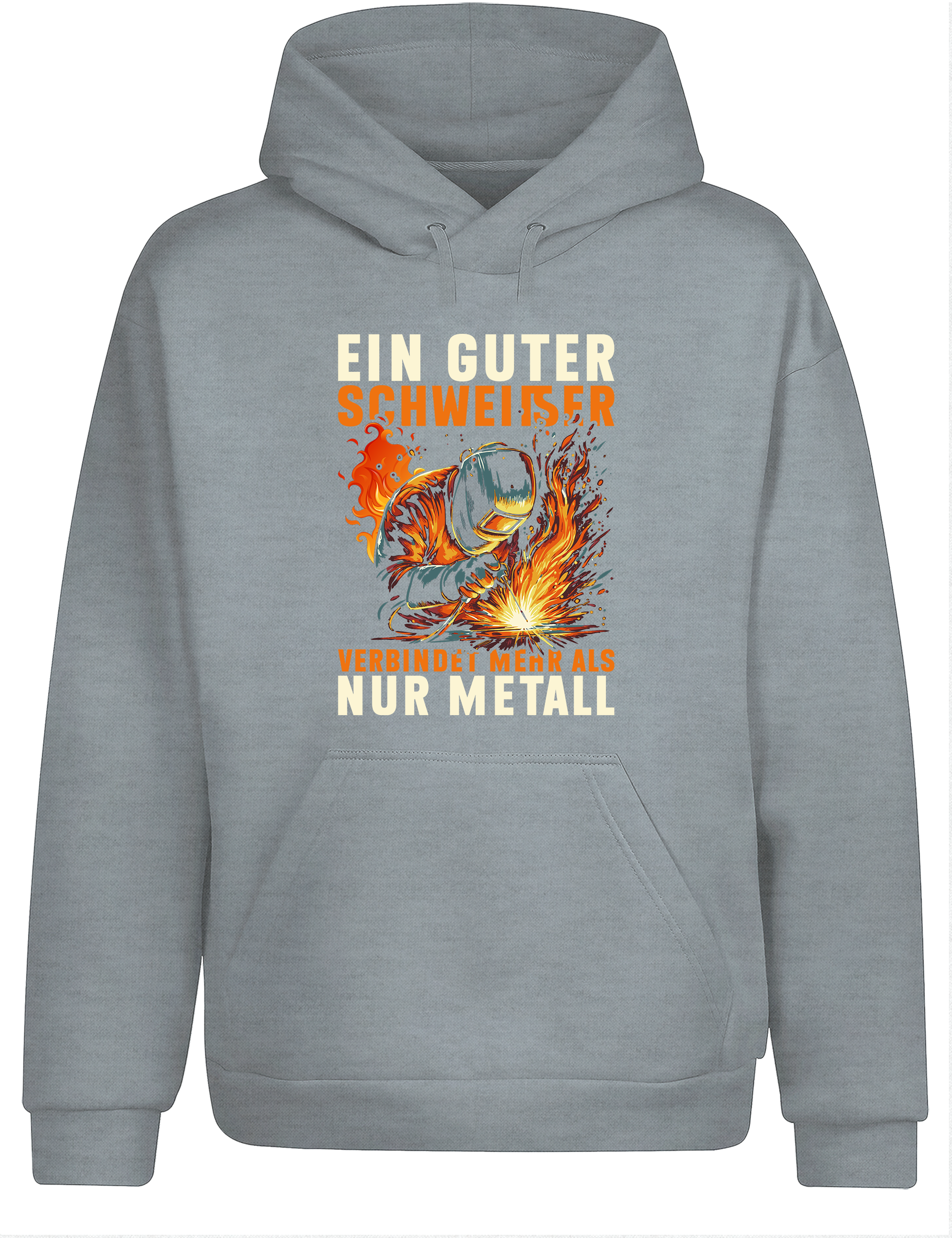 Ein guter Schweißer verbindet mehr als nur Metall – Hoodie im Retro Stil | Lustiger Kapuzenpullover für Schweißer, Metallbauer & Handwerker