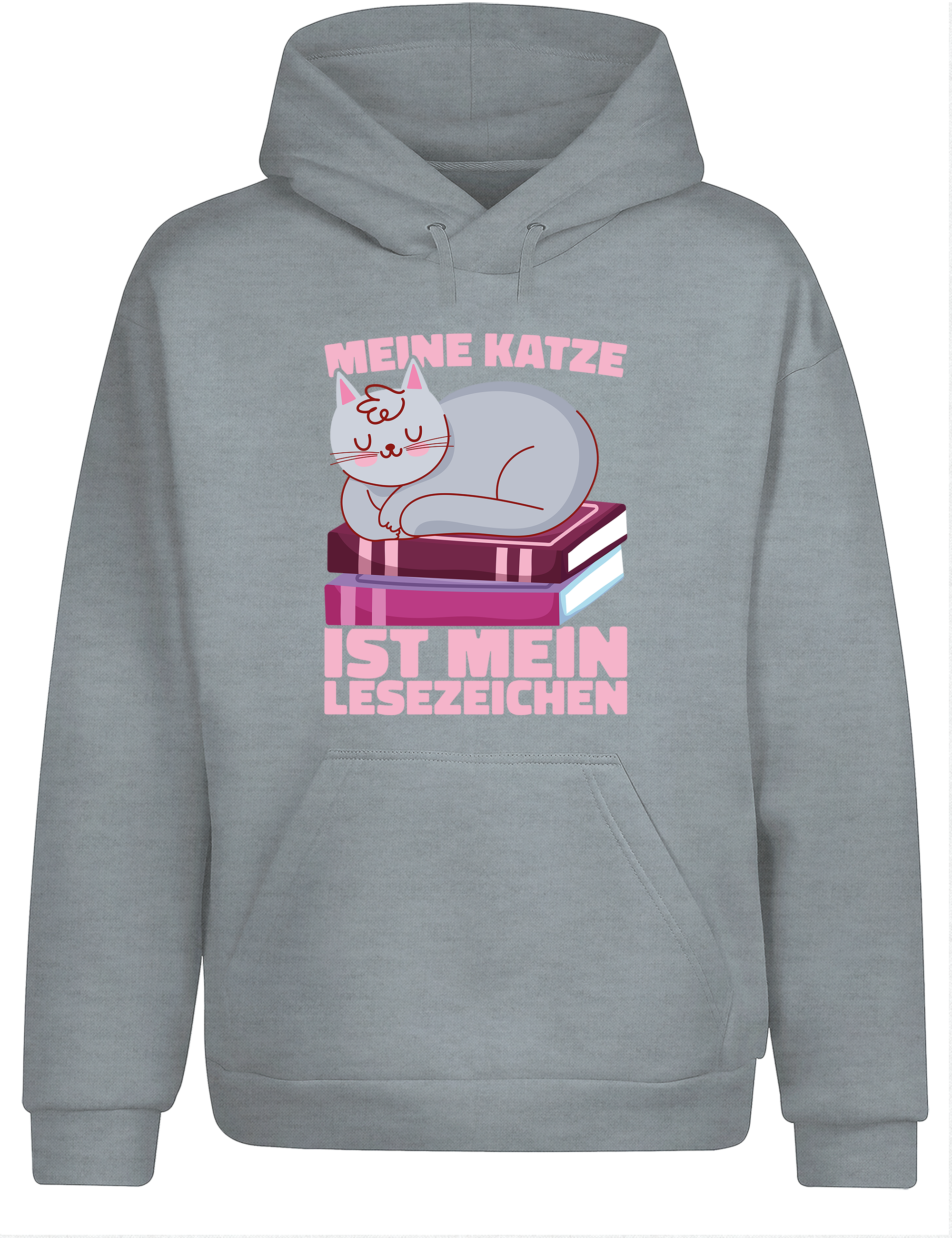 Meine Katze ist mein Lesezeichen – Hoodie im Retro Stil | Perfekter Kapuzenpullover für Katzenfreunde, Bücherwürmer & Geschenkidee