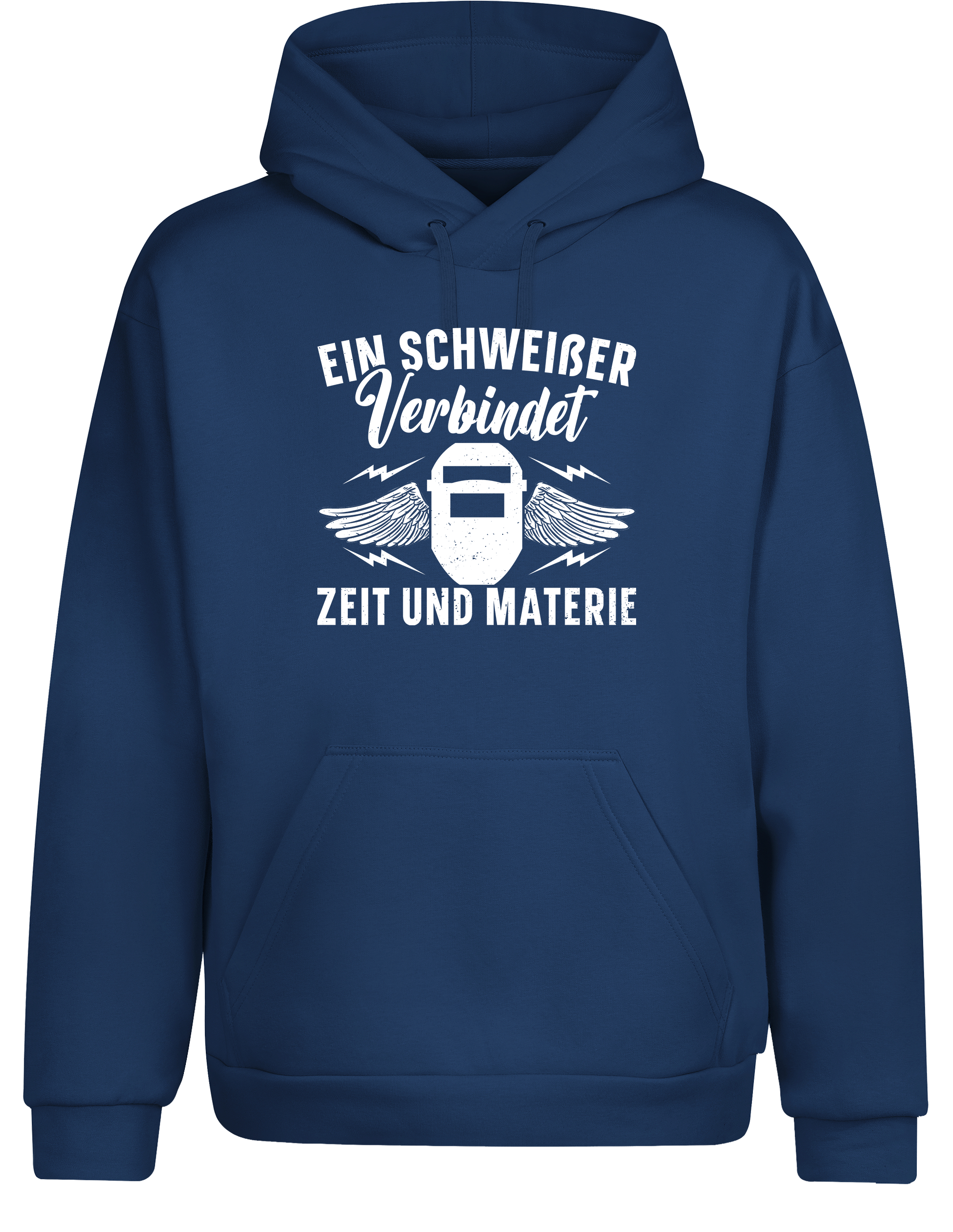 Ein Schweißer verbindet Zeit und Materie – Hoodie im Retro Stil | Lustiger Kapuzenpullover für Schweißer, Metallbauer & Handwerker