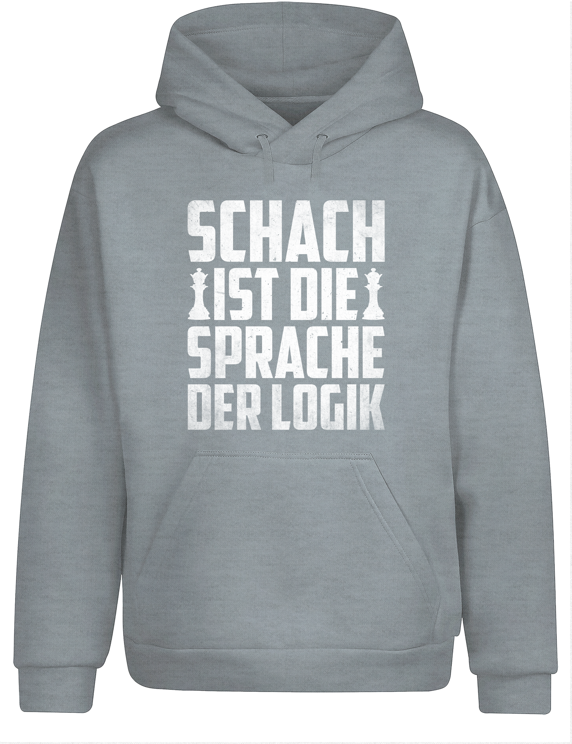 Schach ist die Sprache der Logik – Hoodie im Retro-Stil | Perfekter Kapuzenpullover für Schachspieler, Turniere, Freizeit & als Geschenkidee