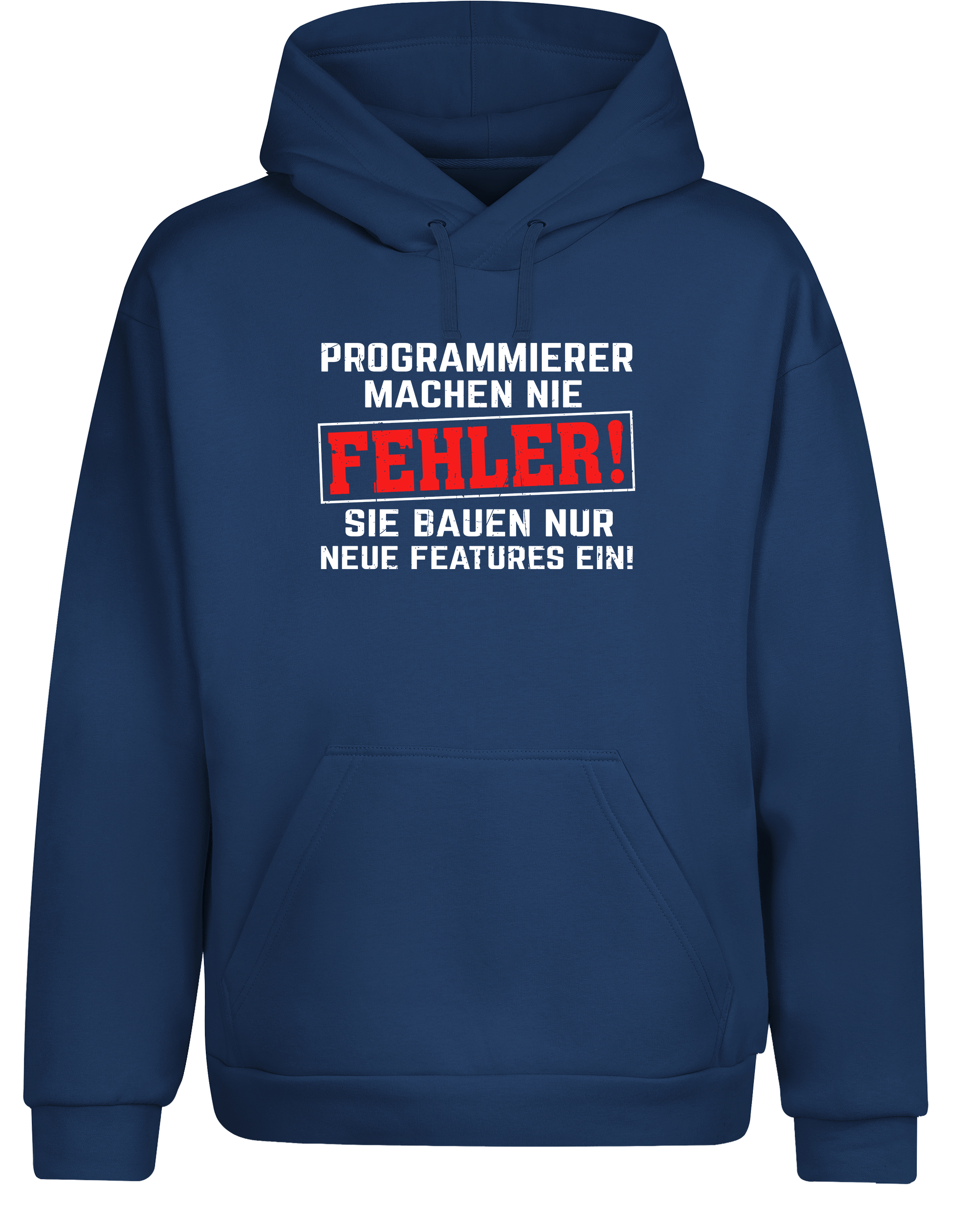 Programmierer machen nie Fehler – Hoodie im Retro Stil | Lustiger Kapuzenpullover für Entwickler, Coder & IT-Fans