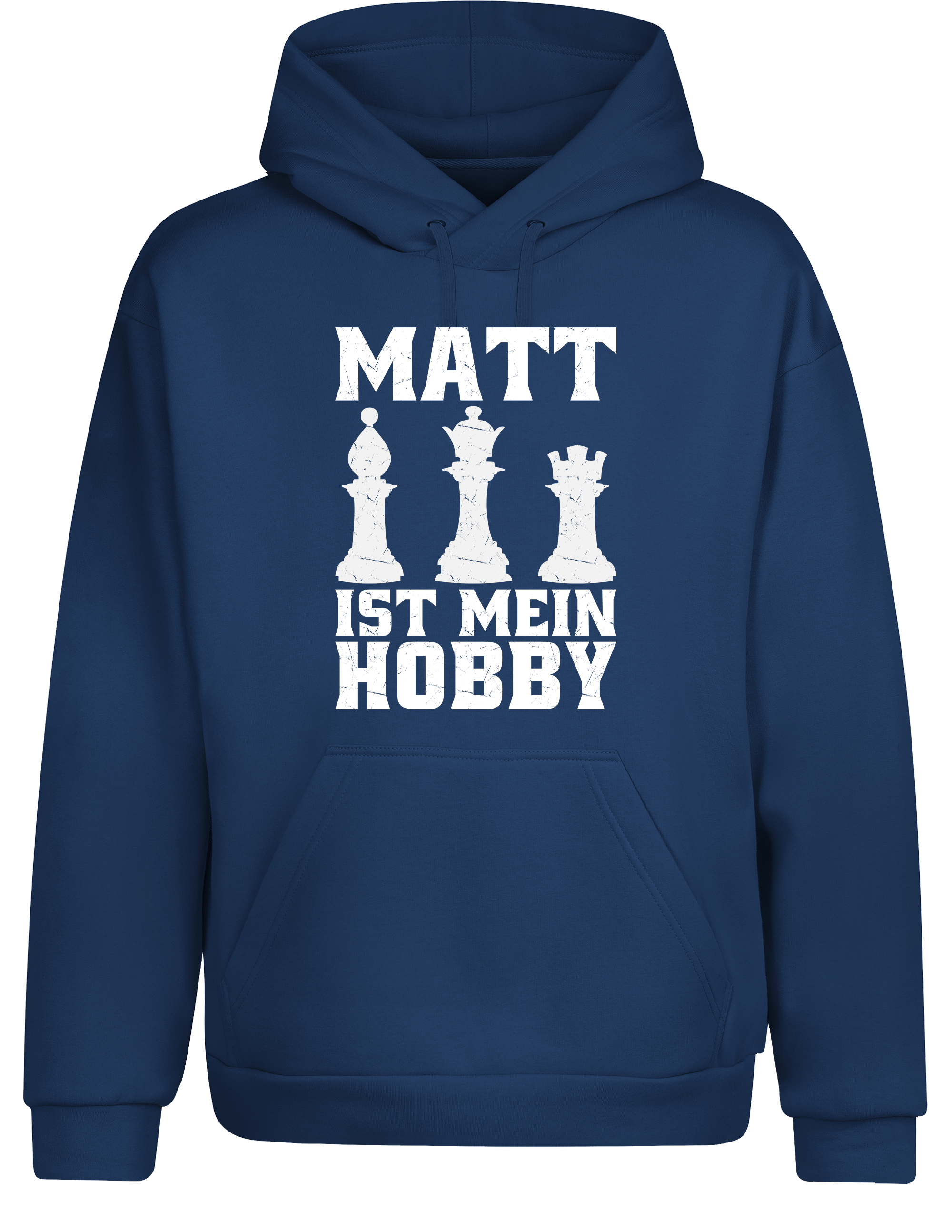 Matt ist mein Hobby – Hoodie im Retro-Stil | Perfekter Kapuzenpullover für Schachspieler, Turniere, Freizeit & als Geschenkidee