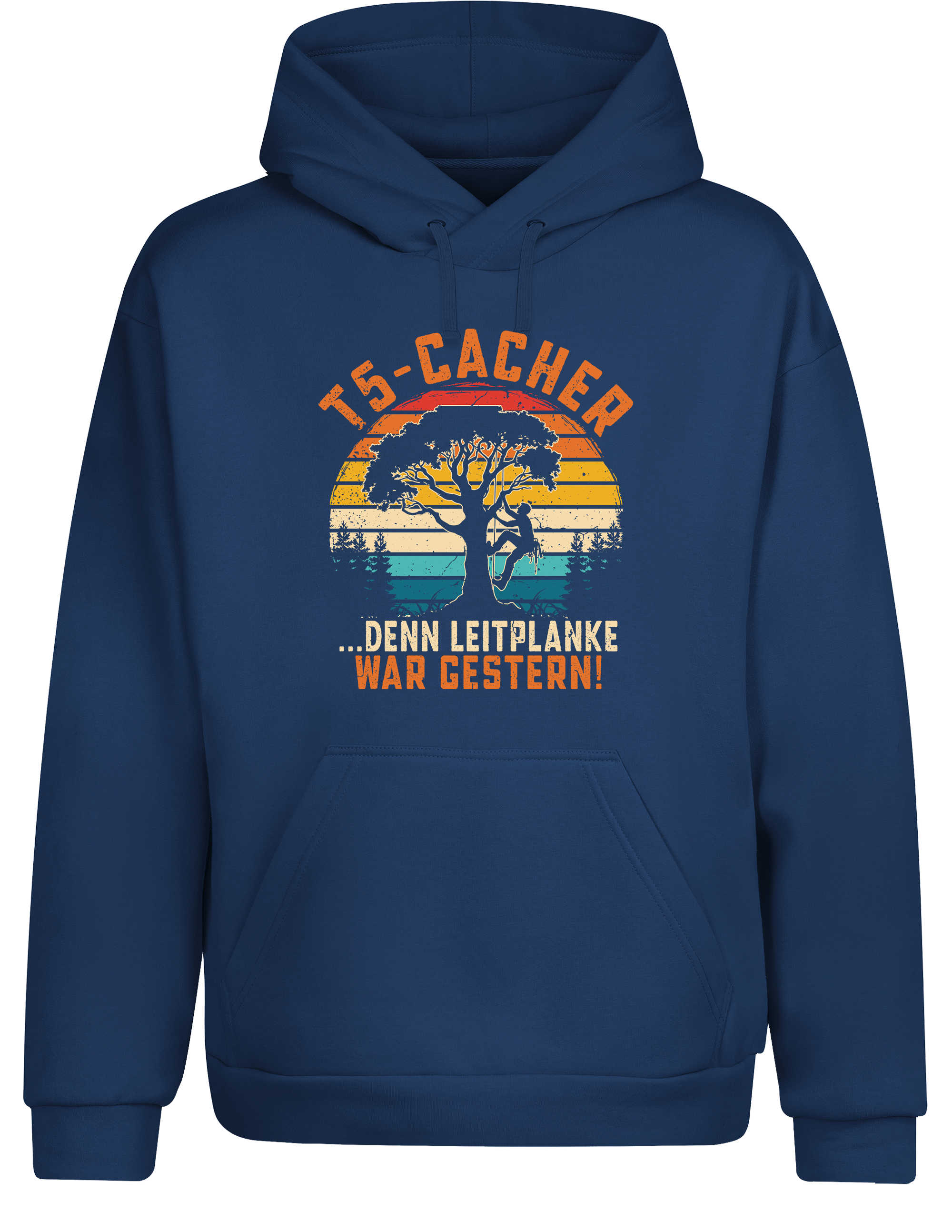 T5-Cacher – Hoodie „Leitplanke war gestern“ | Lustiger Kapuzenpullover für Geocacher & Abenteuerlustige