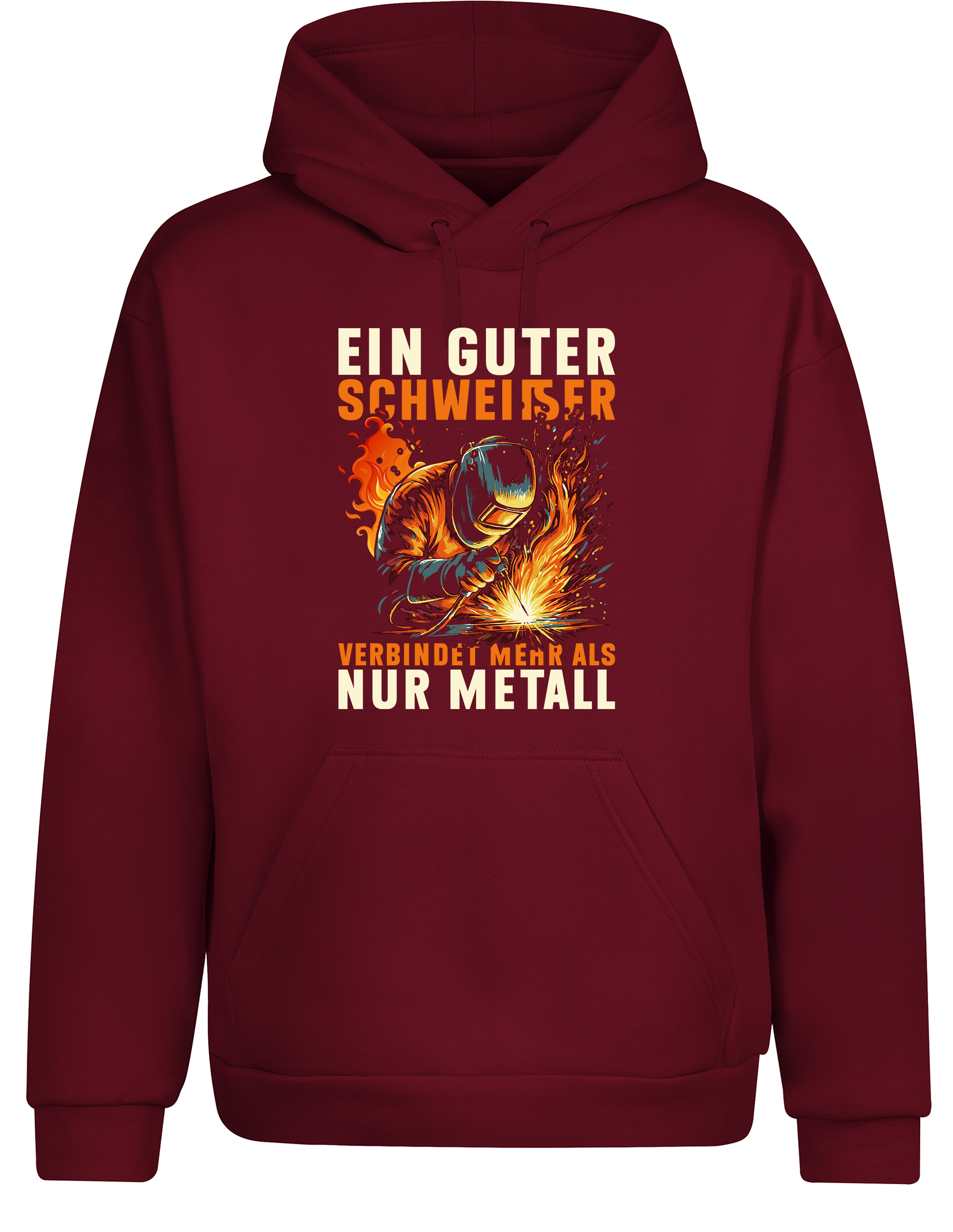 Ein guter Schweißer verbindet mehr als nur Metall – Hoodie im Retro Stil | Lustiger Kapuzenpullover für Schweißer, Metallbauer & Handwerker