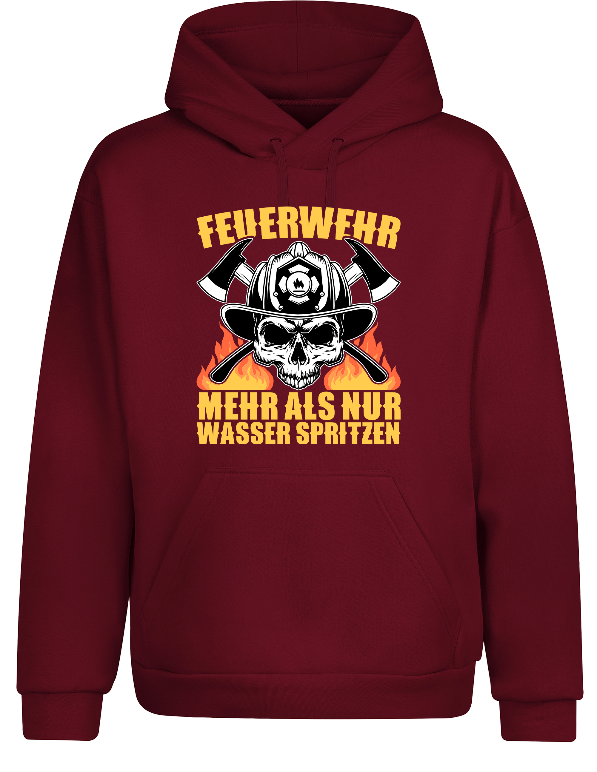Unisex Hoodie Feuerwehr Mehr als nur Wasser spritzen | Feuerwehr Hoodie mit Totenkopf