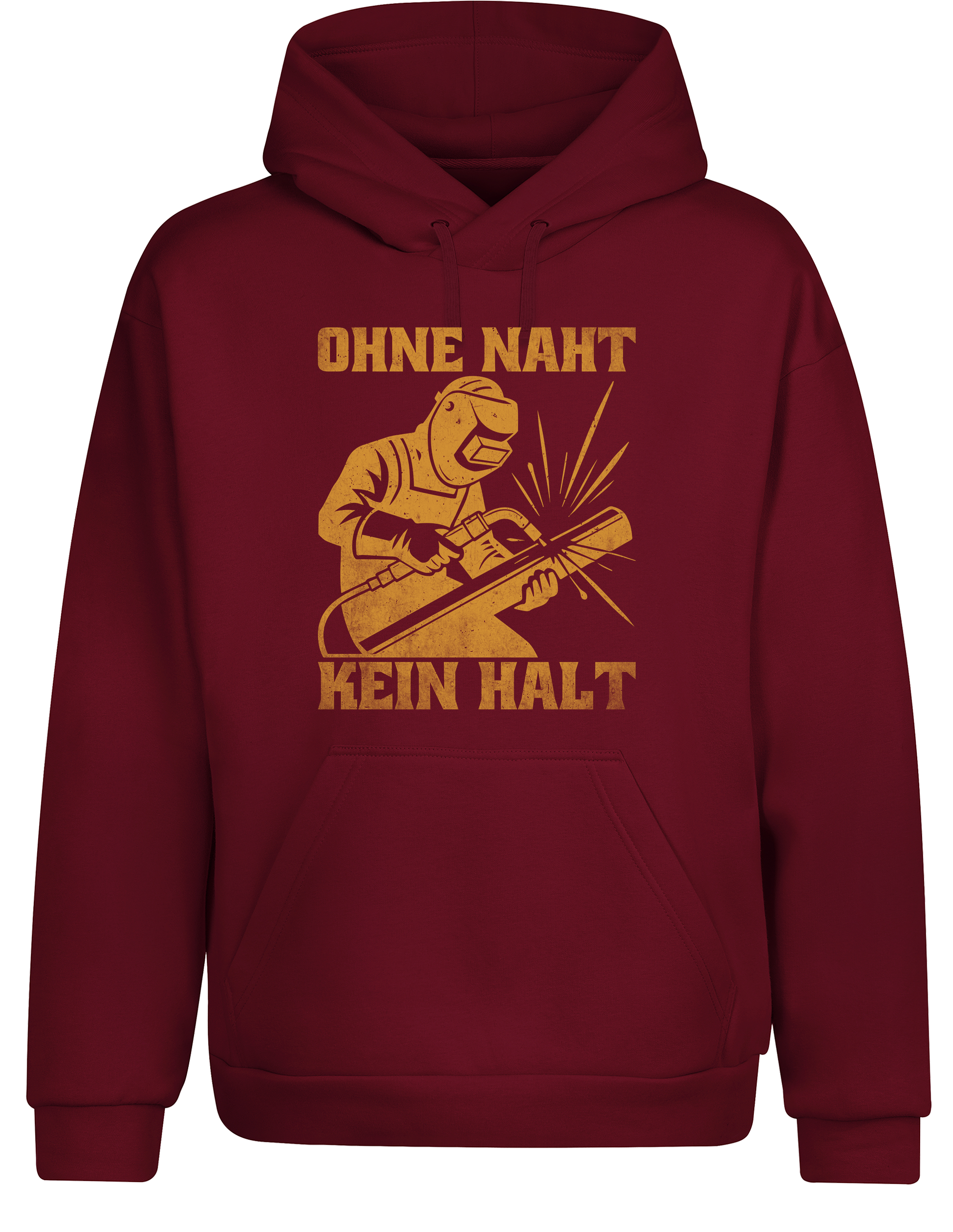 Ohne Naht kein Halt – Hoodie im Retro Stil | Lustiger Kapuzenpullover für Schweißer, Metallbauer & Handwerker
