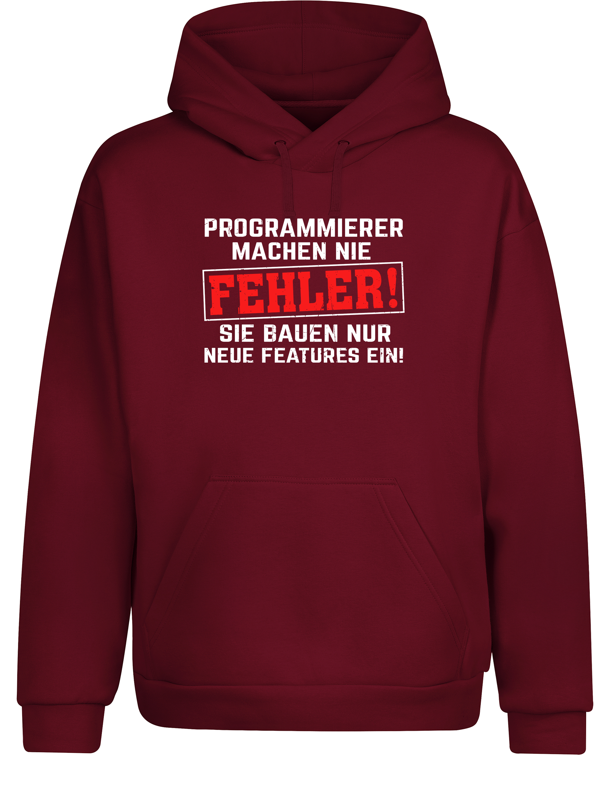Programmierer machen nie Fehler – Hoodie im Retro Stil | Lustiger Kapuzenpullover für Entwickler, Coder & IT-Fans