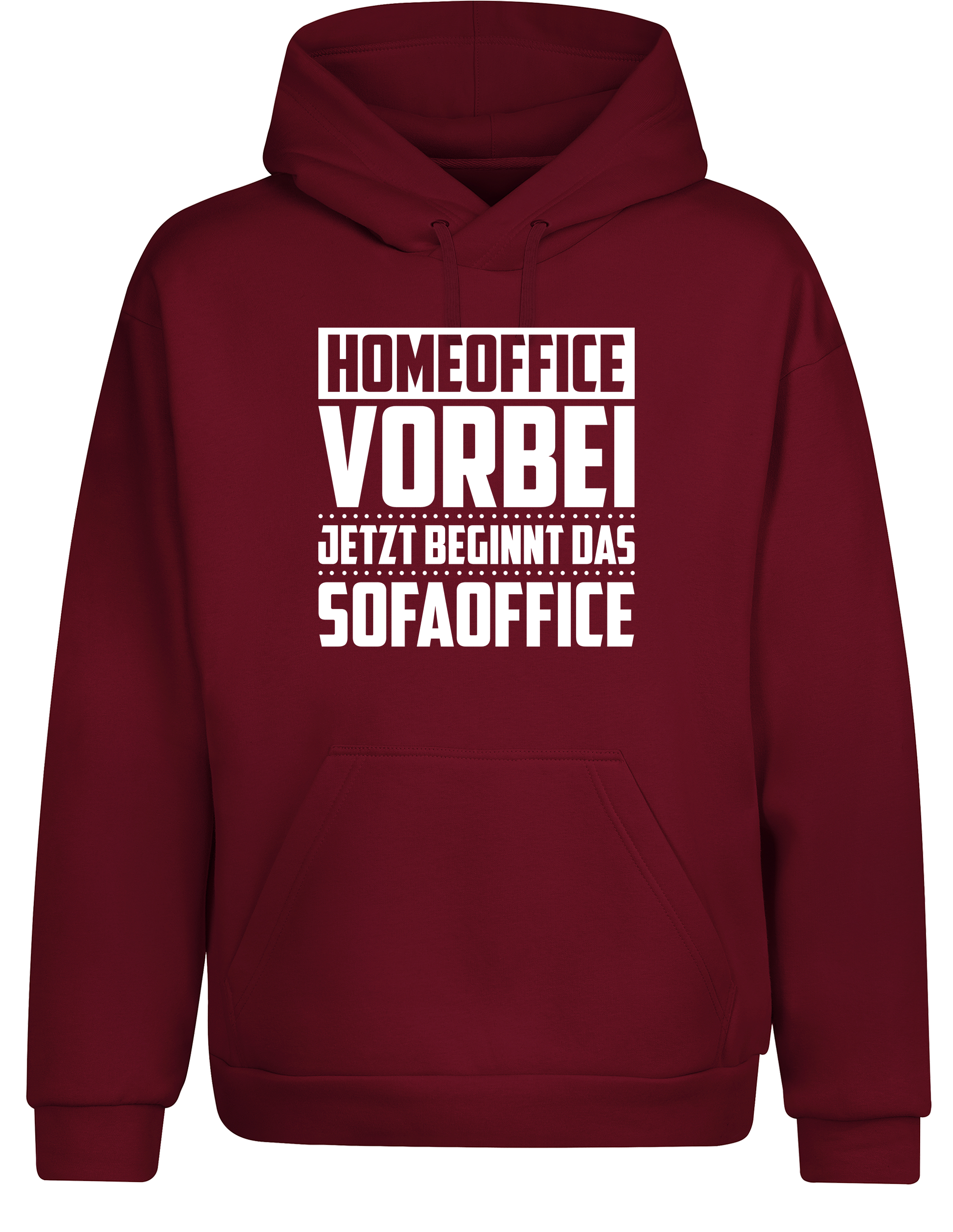 Homeoffice vorbei – Hoodie „Sofaoffice“ | Lustiger Kapuzenpullover für Couchliebhaber, Remote-Worker & Feierabend