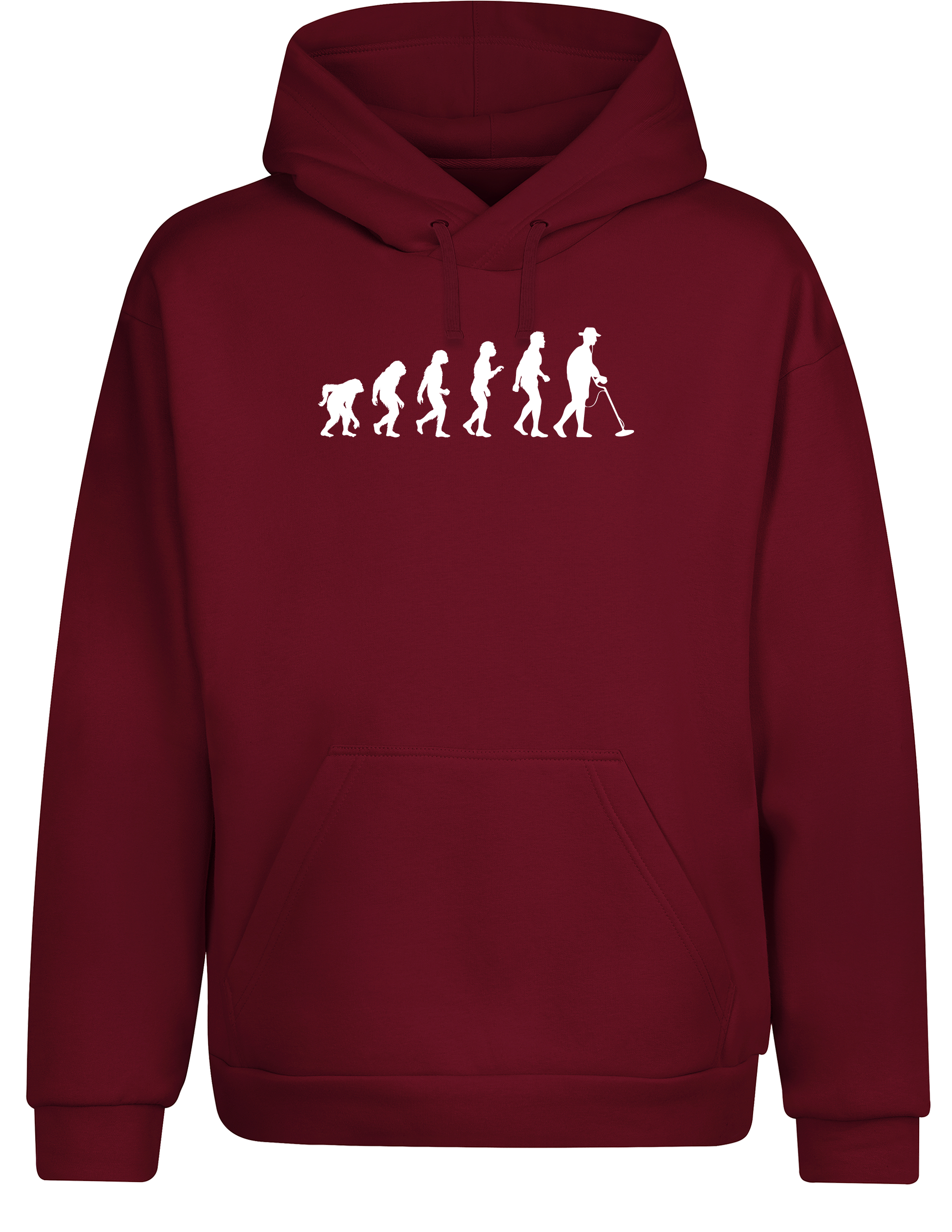 Evolution des Sondelns – Hoodie im Retro Stil | Lustiger Kapuzenpullover für Sondler, Schatzsuche & Freizeit