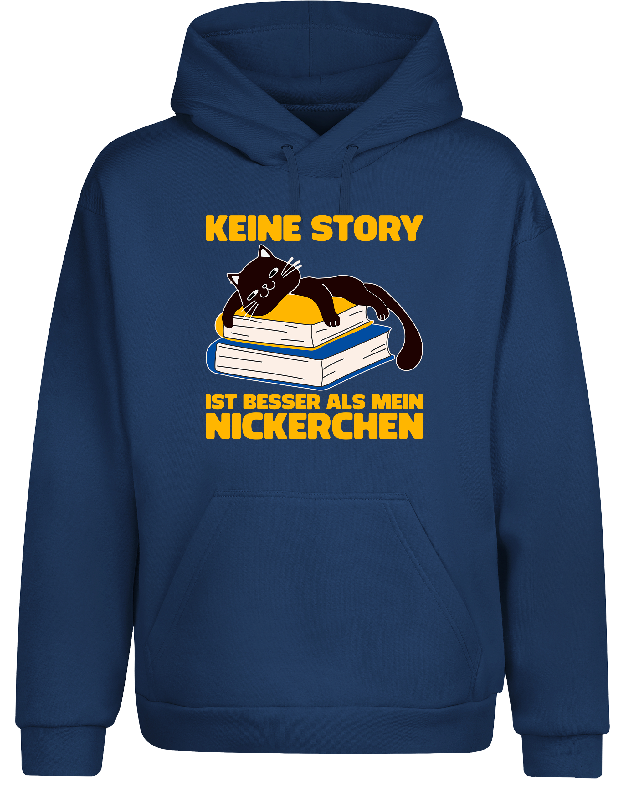 Keine Story ist besser als mein Nickerchen – Hoodie im Retro Stil | Lustiger Kapuzenpullover für Bücherfreunde, Bibliothek & Freizeit