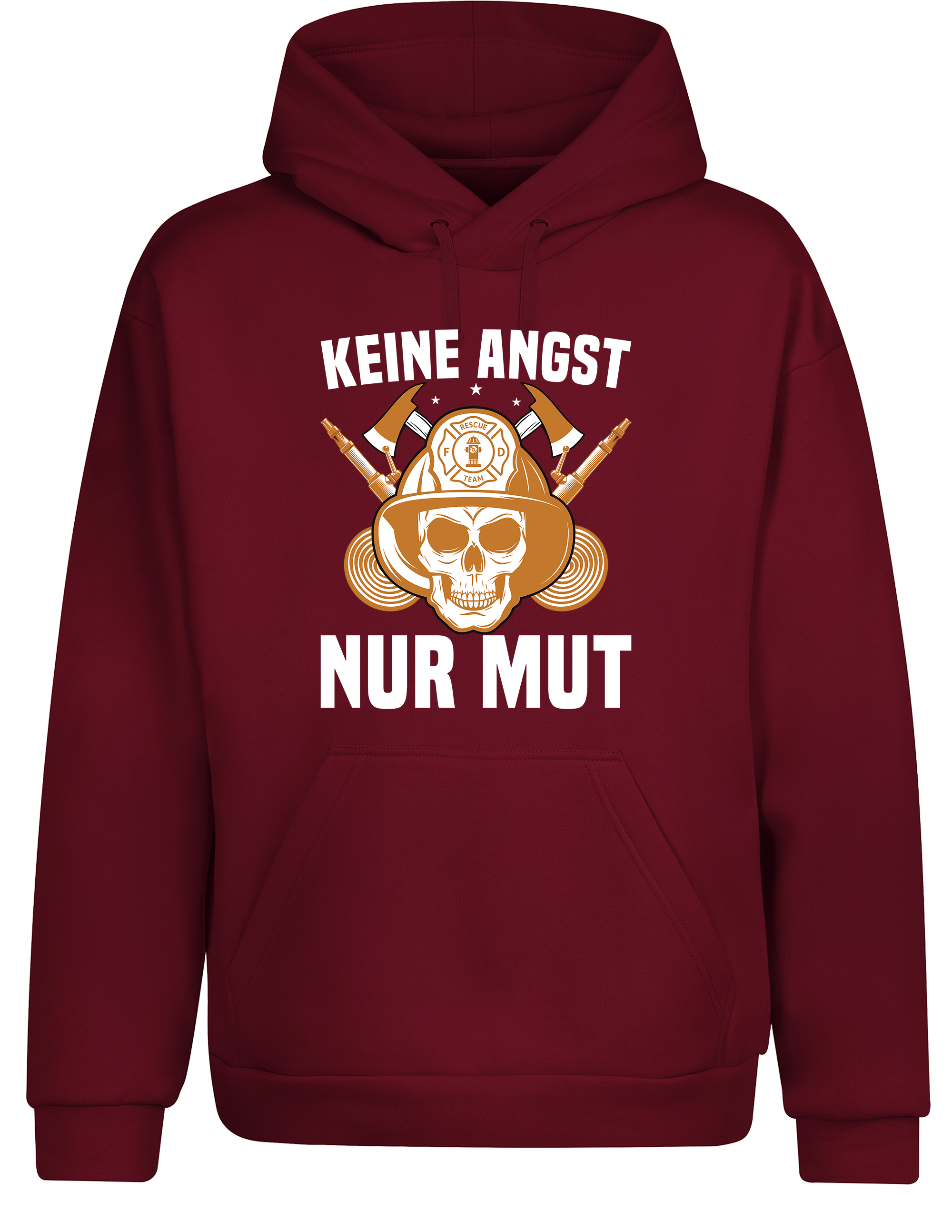 Unisex Hoodie Keine Angst Nur Mut | Feuerwehr Hoodie mit starkem Statement