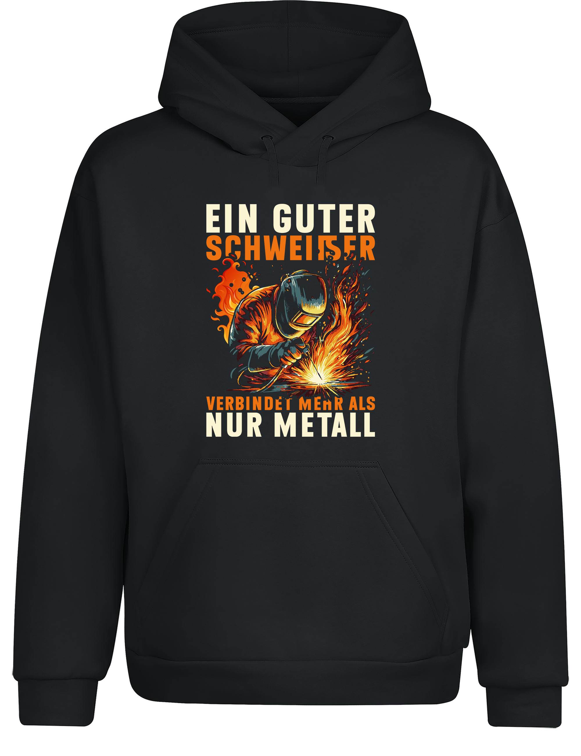 Ein guter Schweißer verbindet mehr als nur Metall – Hoodie im Retro Stil | Lustiger Kapuzenpullover für Schweißer, Metallbauer & Handwerker