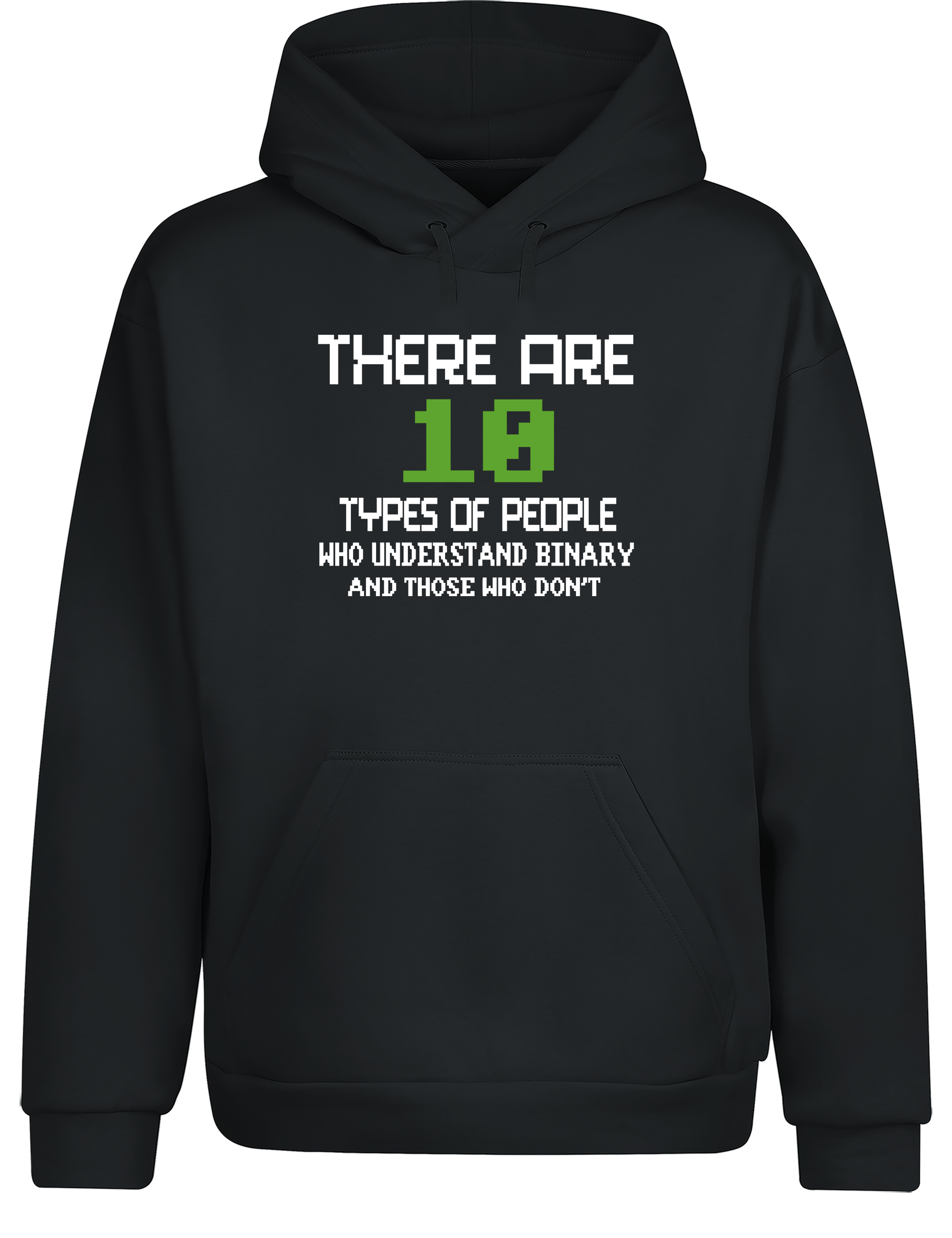 There Are 10 Types of People – Hoodie im Retro Stil | Lustiger Kapuzenpullover für Programmierer, Entwickler & IT-Fans