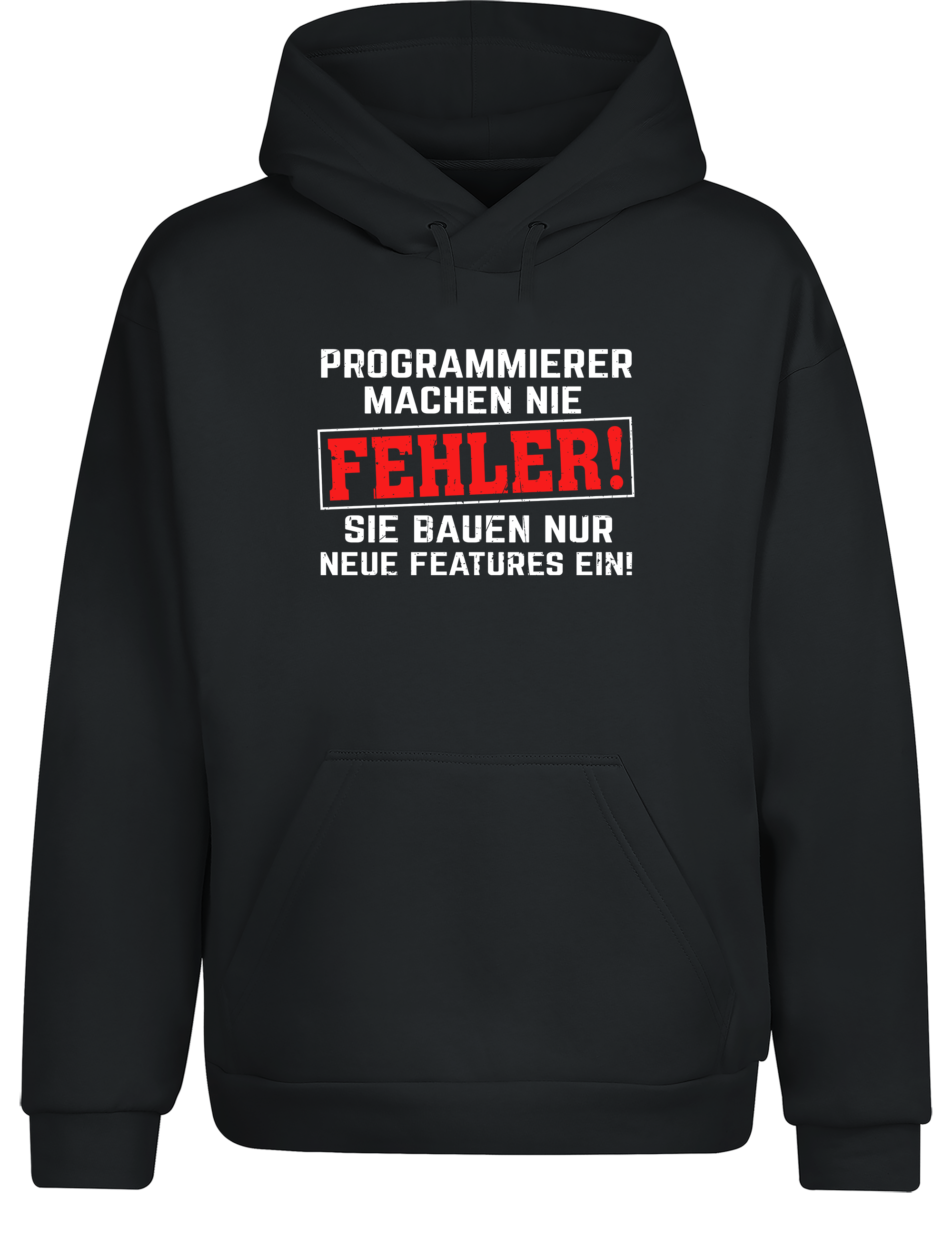 Programmierer machen nie Fehler – Hoodie im Retro Stil | Lustiger Kapuzenpullover für Entwickler, Coder & IT-Fans