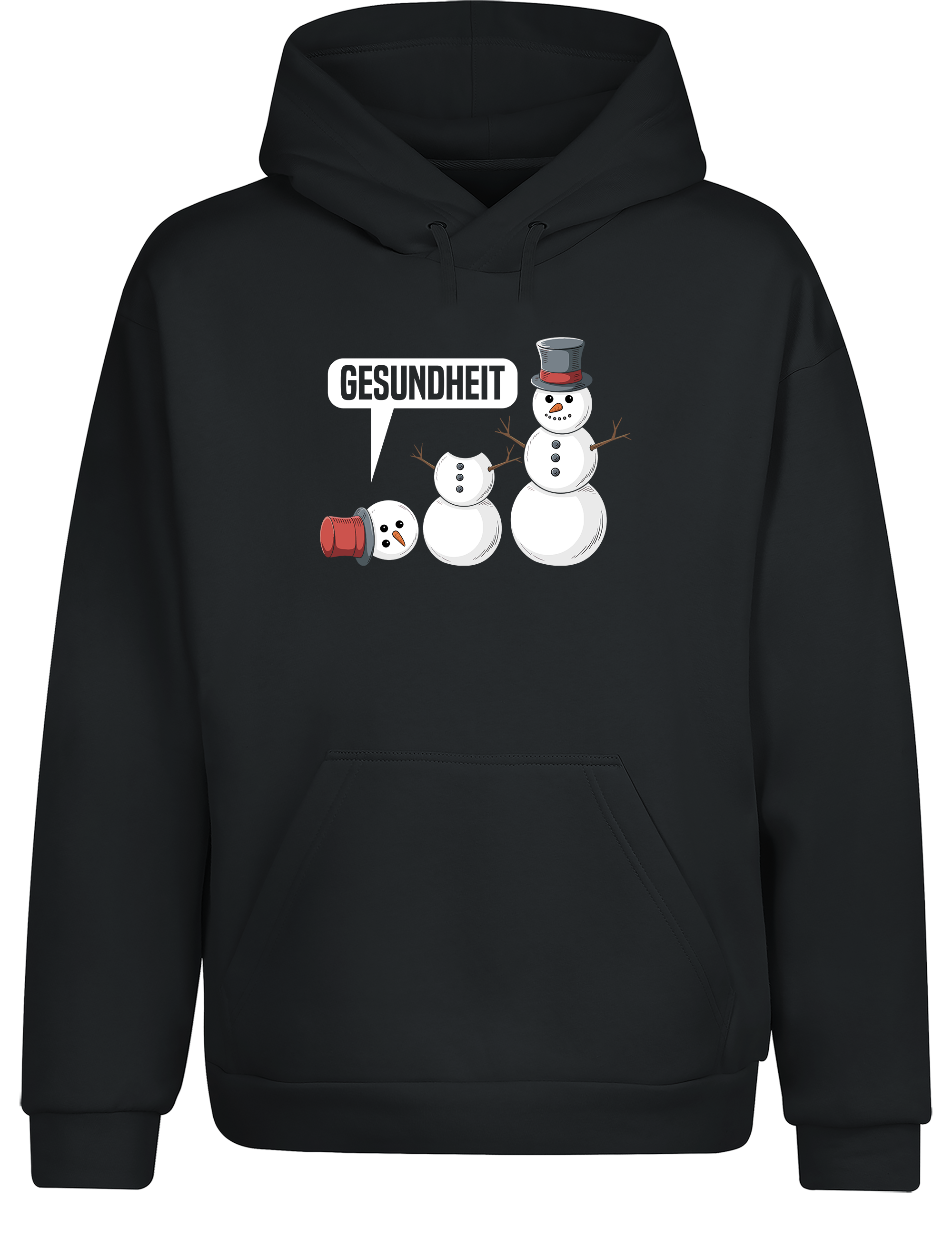 Unisex Hoodie „Gesundheit – Schneemann Gag“ | Lustiger Winter Hoodie für Weihnachten & Alltag