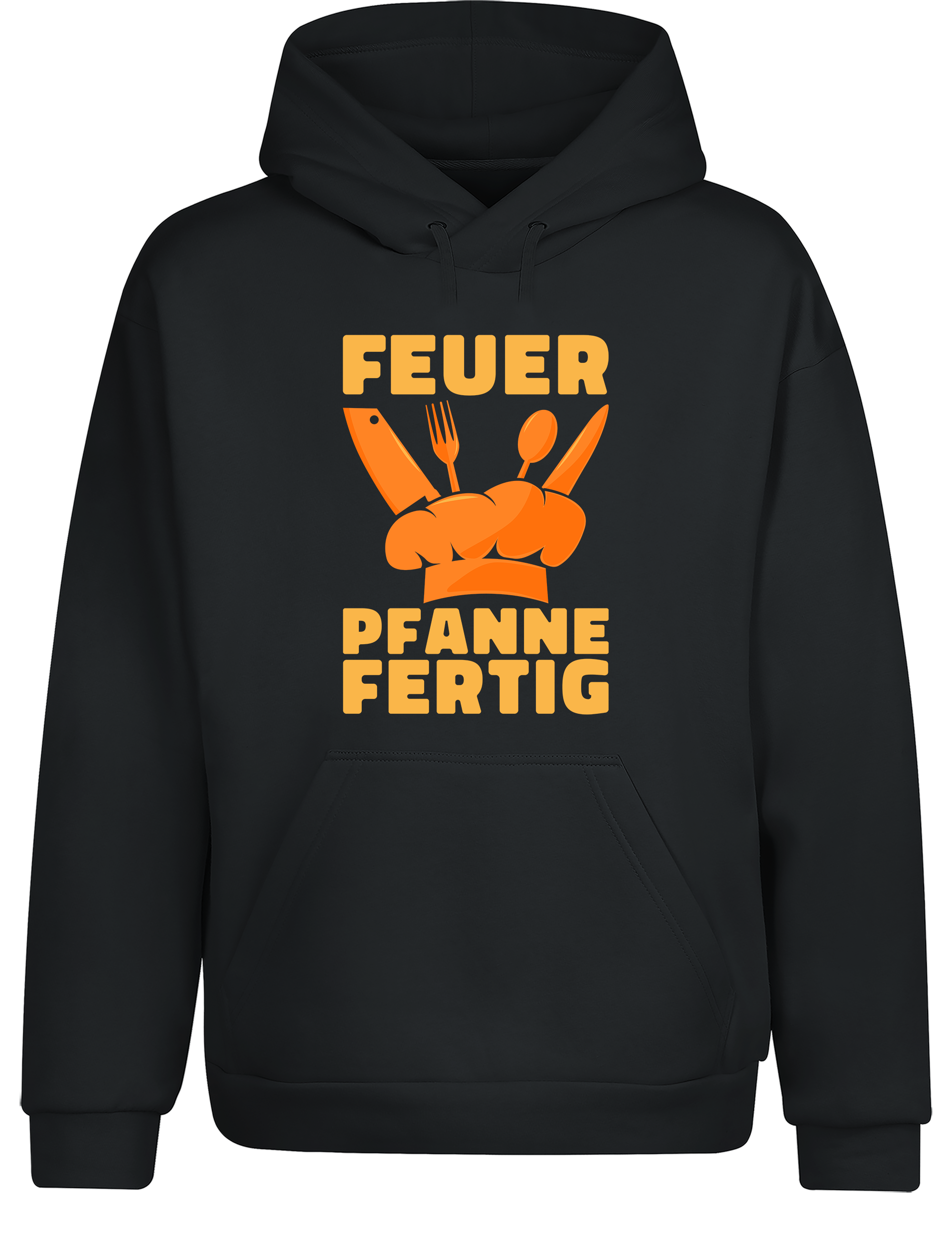 Unisex Hoodie „Feuer Pfanne Fertig“ | Lustiger Koch Hoodie für Grill & Küche