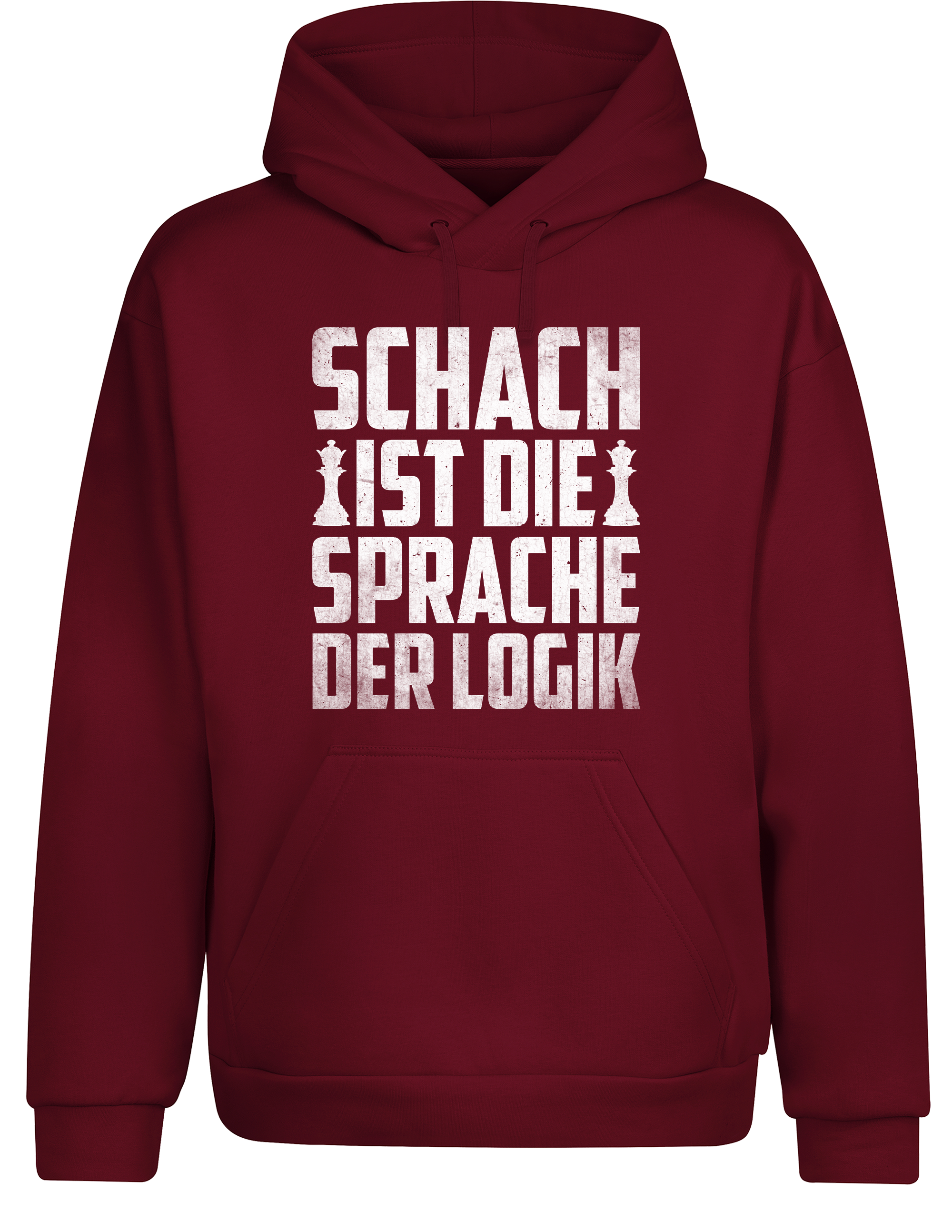 Schach ist die Sprache der Logik – Hoodie im Retro-Stil | Perfekter Kapuzenpullover für Schachspieler, Turniere, Freizeit & als Geschenkidee