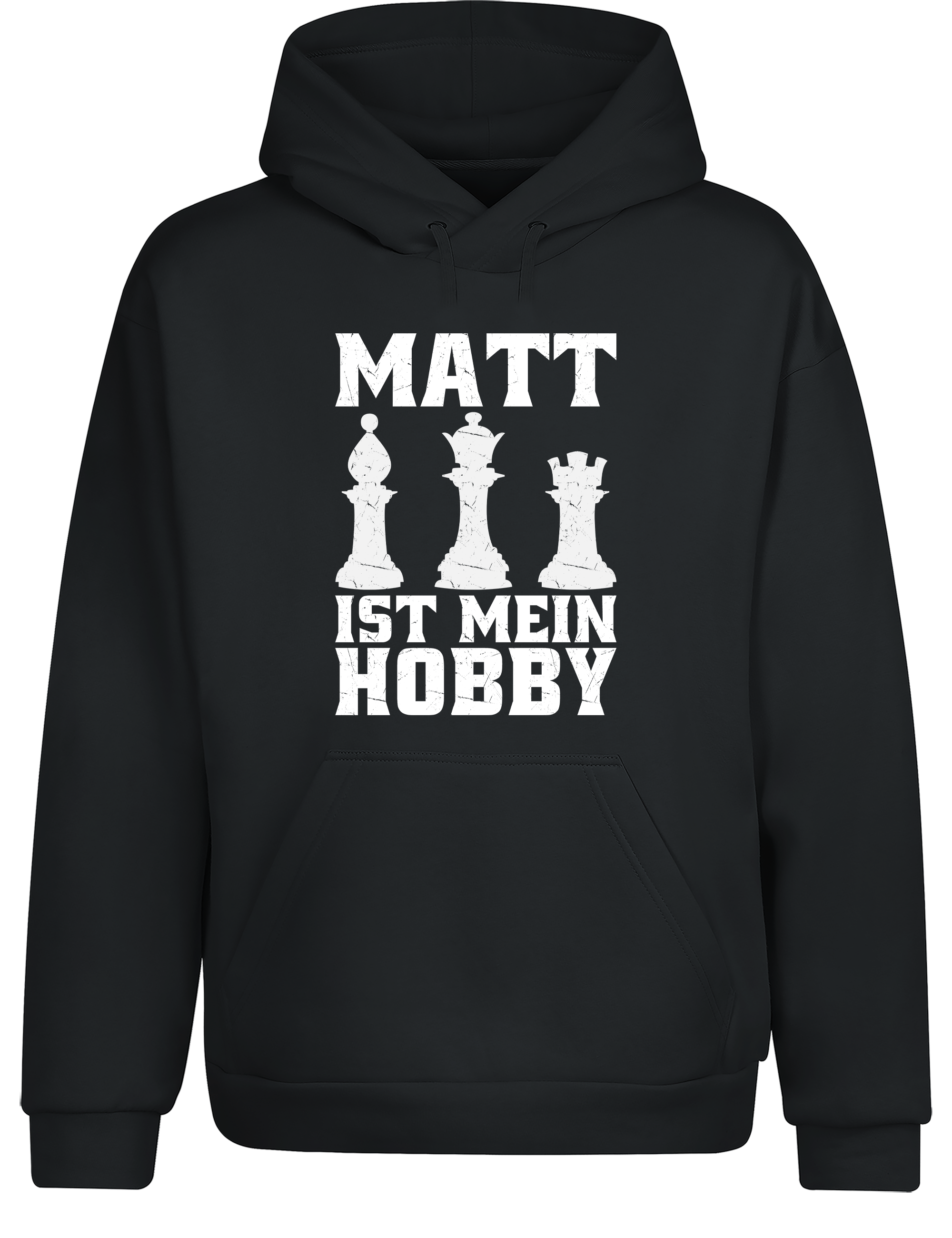 Matt ist mein Hobby – Hoodie im Retro-Stil | Perfekter Kapuzenpullover für Schachspieler, Turniere, Freizeit & als Geschenkidee