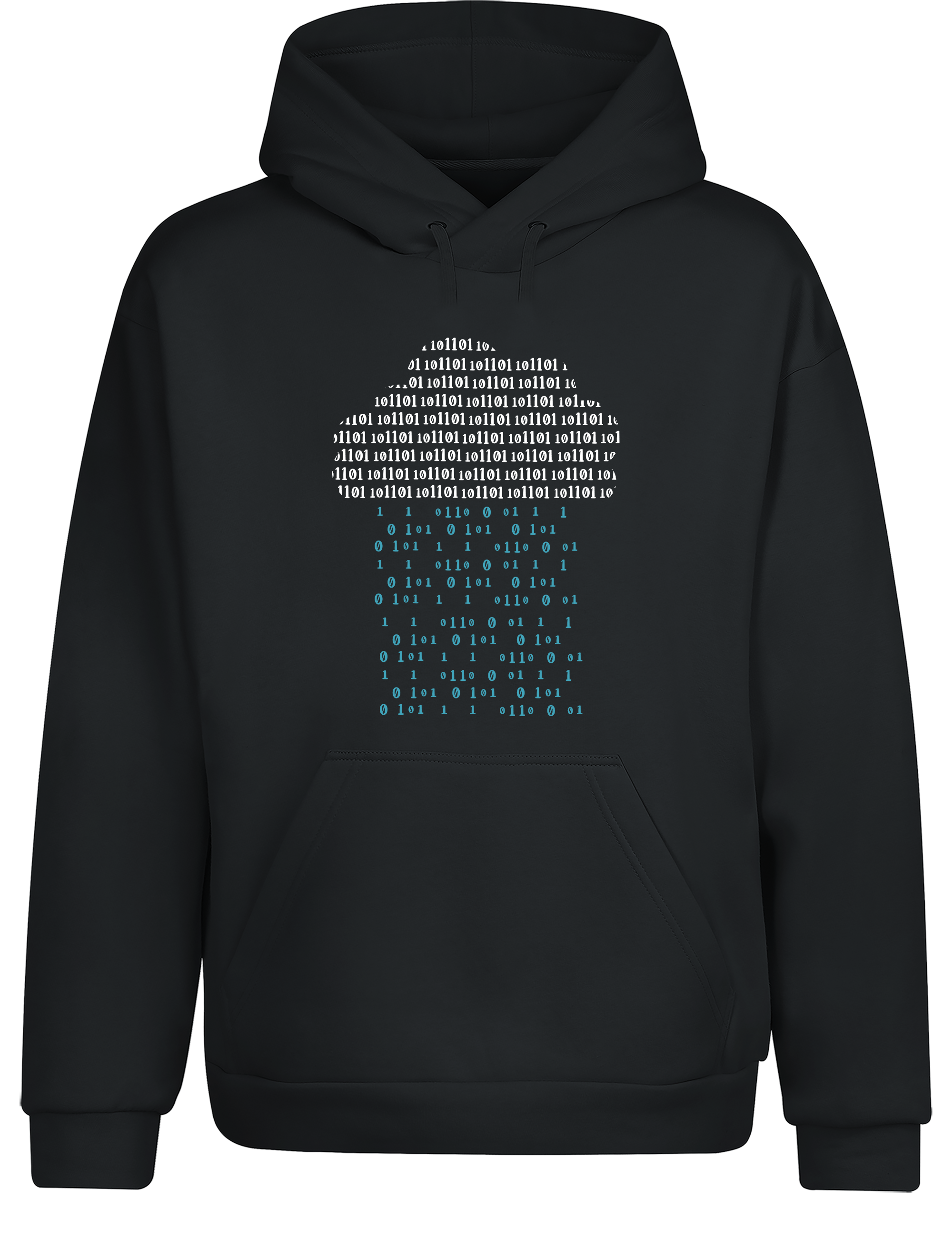 Binary Mushroom – Hoodie im Retro Stil | Lustiger Kapuzenpullover für Gamer, Programmierer & IT-Fans