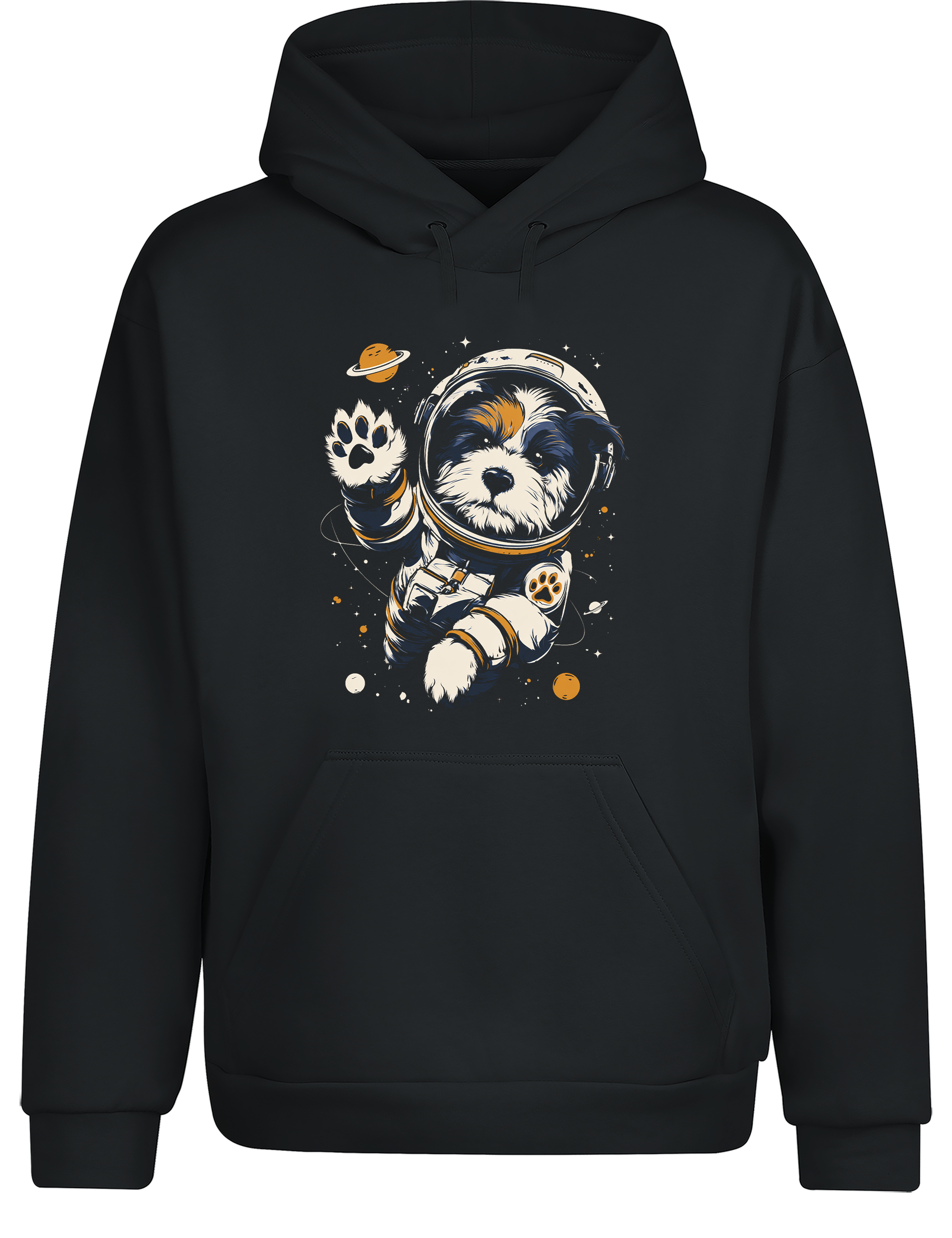 Unisex Hoodie Astronaut Hund im Weltall | Lustiger Space Hunde Hoodie
