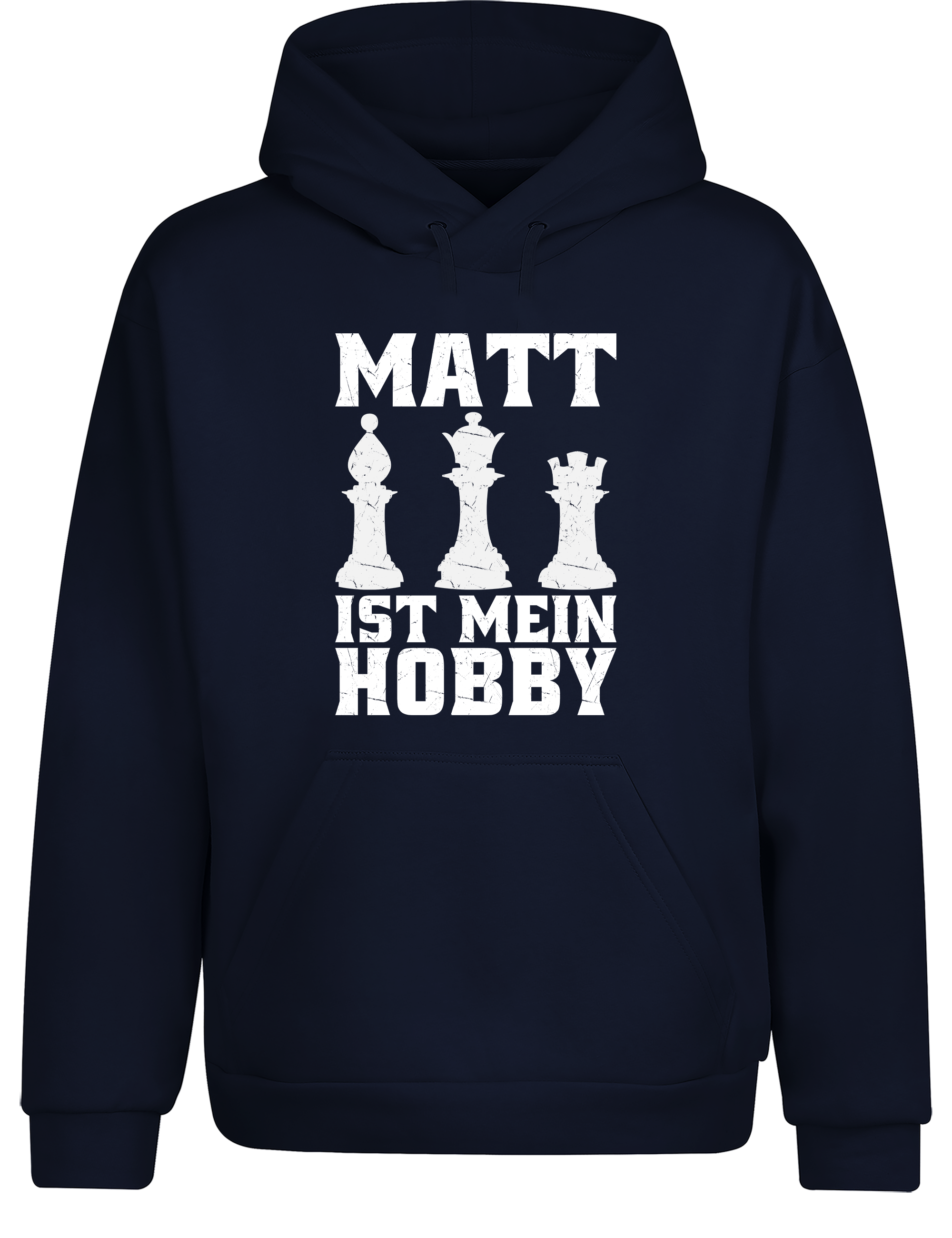 Matt ist mein Hobby – Hoodie im Retro-Stil | Perfekter Kapuzenpullover für Schachspieler, Turniere, Freizeit & als Geschenkidee