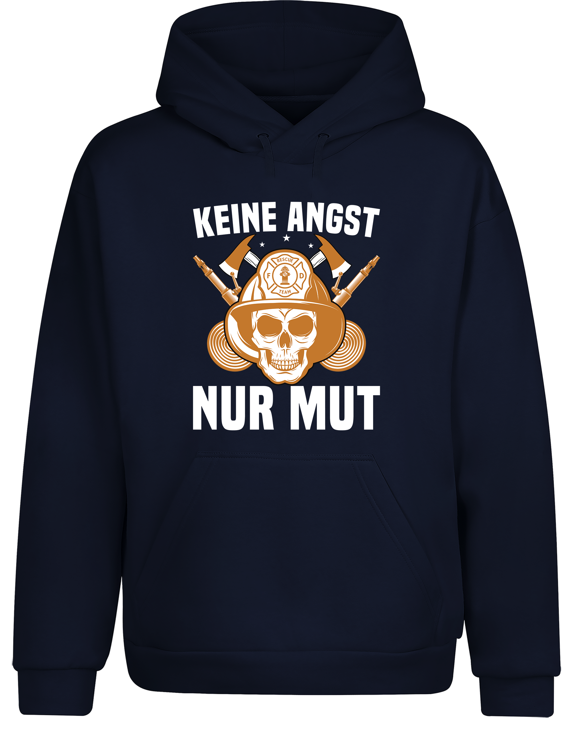 Unisex Hoodie Keine Angst Nur Mut | Feuerwehr Hoodie mit starkem Statement