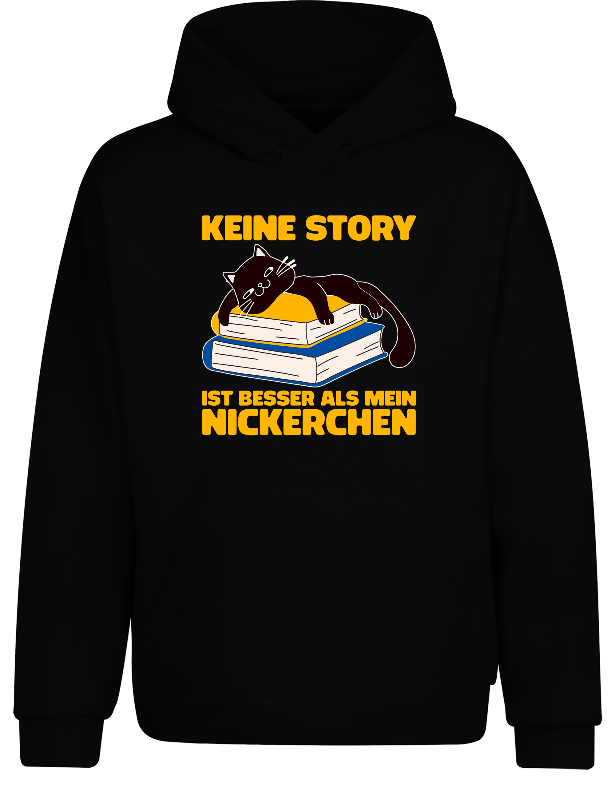 Keine Story ist besser als mein Nickerchen – Hoodie im Retro Stil | Lustiger Kapuzenpullover für Bücherfreunde, Bibliothek & Freizeit