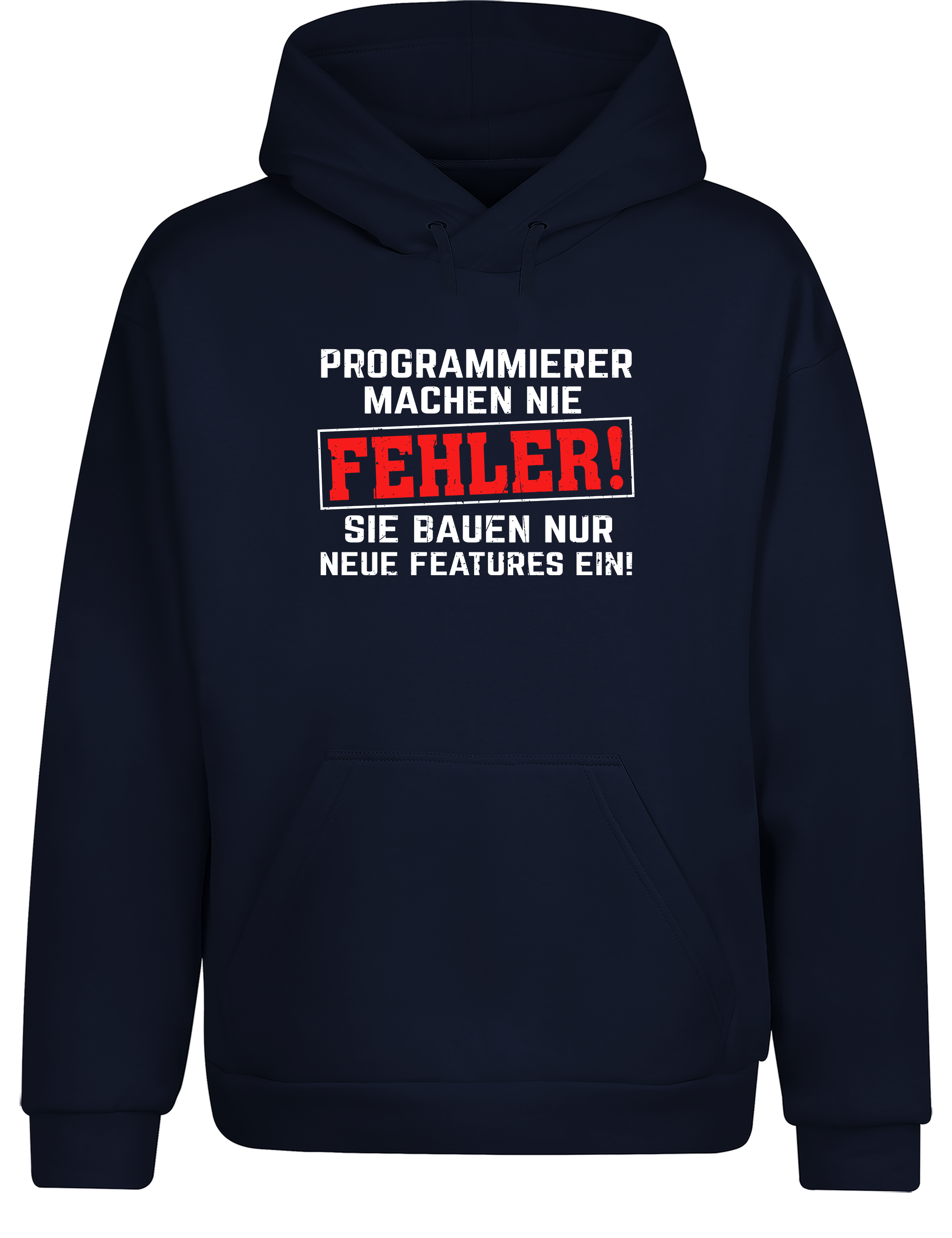 Programmierer machen nie Fehler – Hoodie im Retro Stil | Lustiger Kapuzenpullover für Entwickler, Coder & IT-Fans