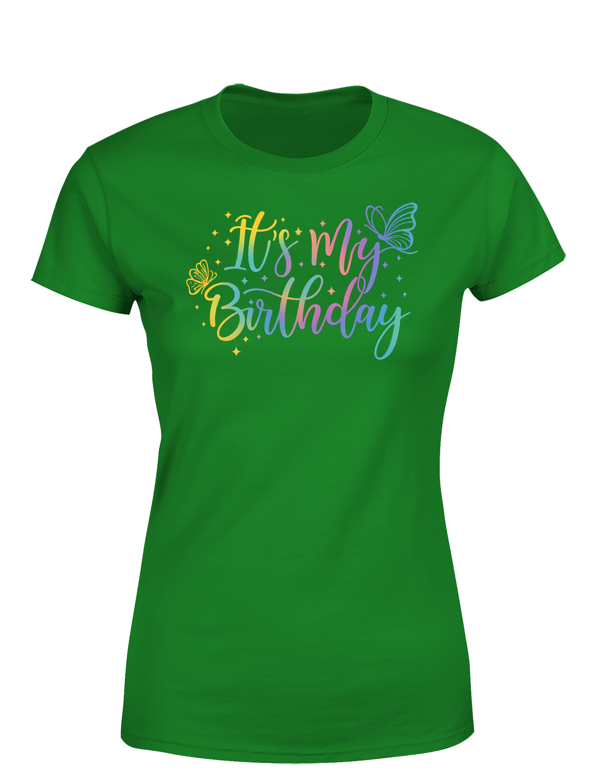 Damen T-Shirt „It’s My Birthday“ | Buntes Geburtstag Shirt mit Schmetterling Motiv