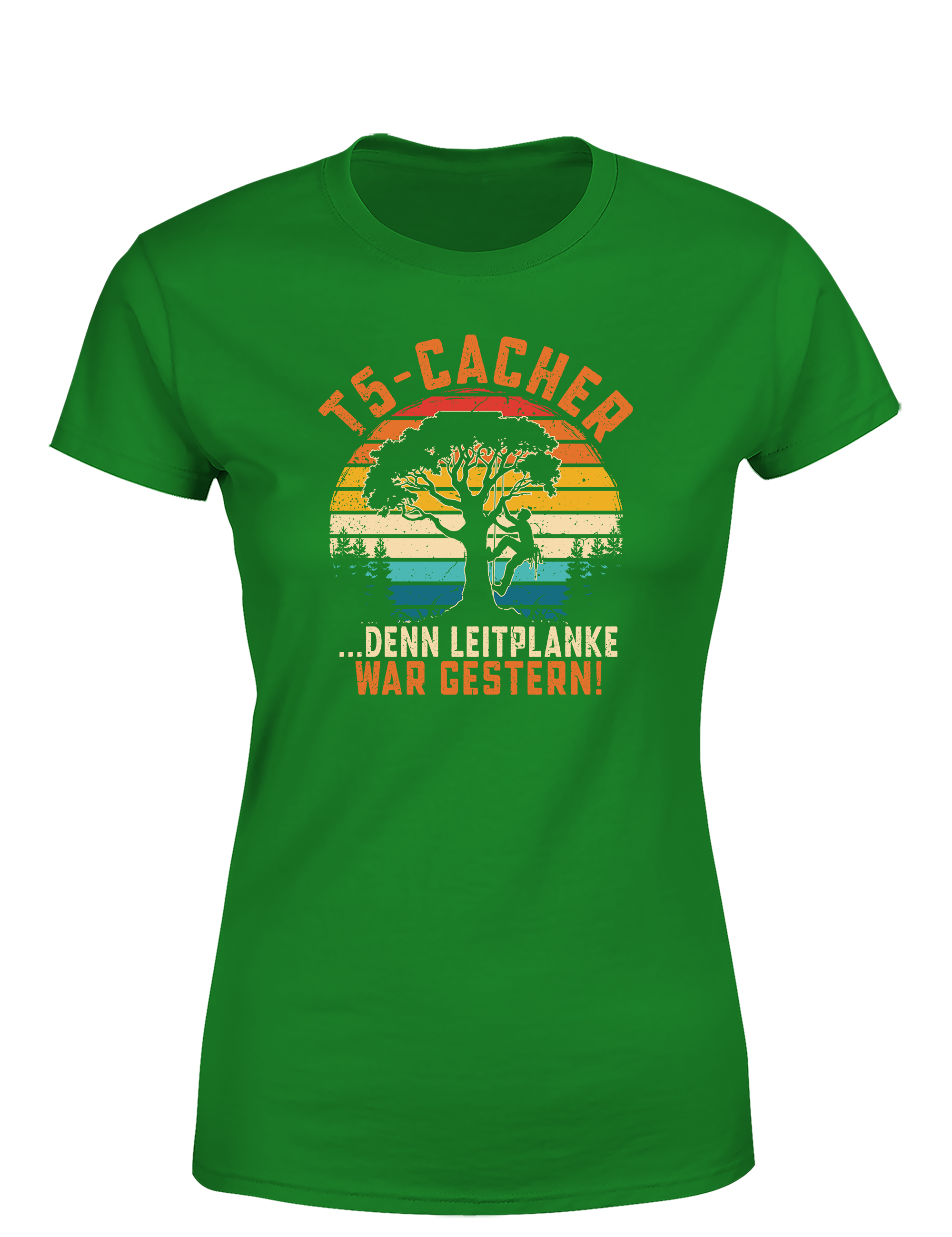 T5-Cacher – Damen T-Shirt „Leitplanke war gestern“ | Lustiges Geocaching Shirt für Schatzsucherinnen & Outdoor-Fans