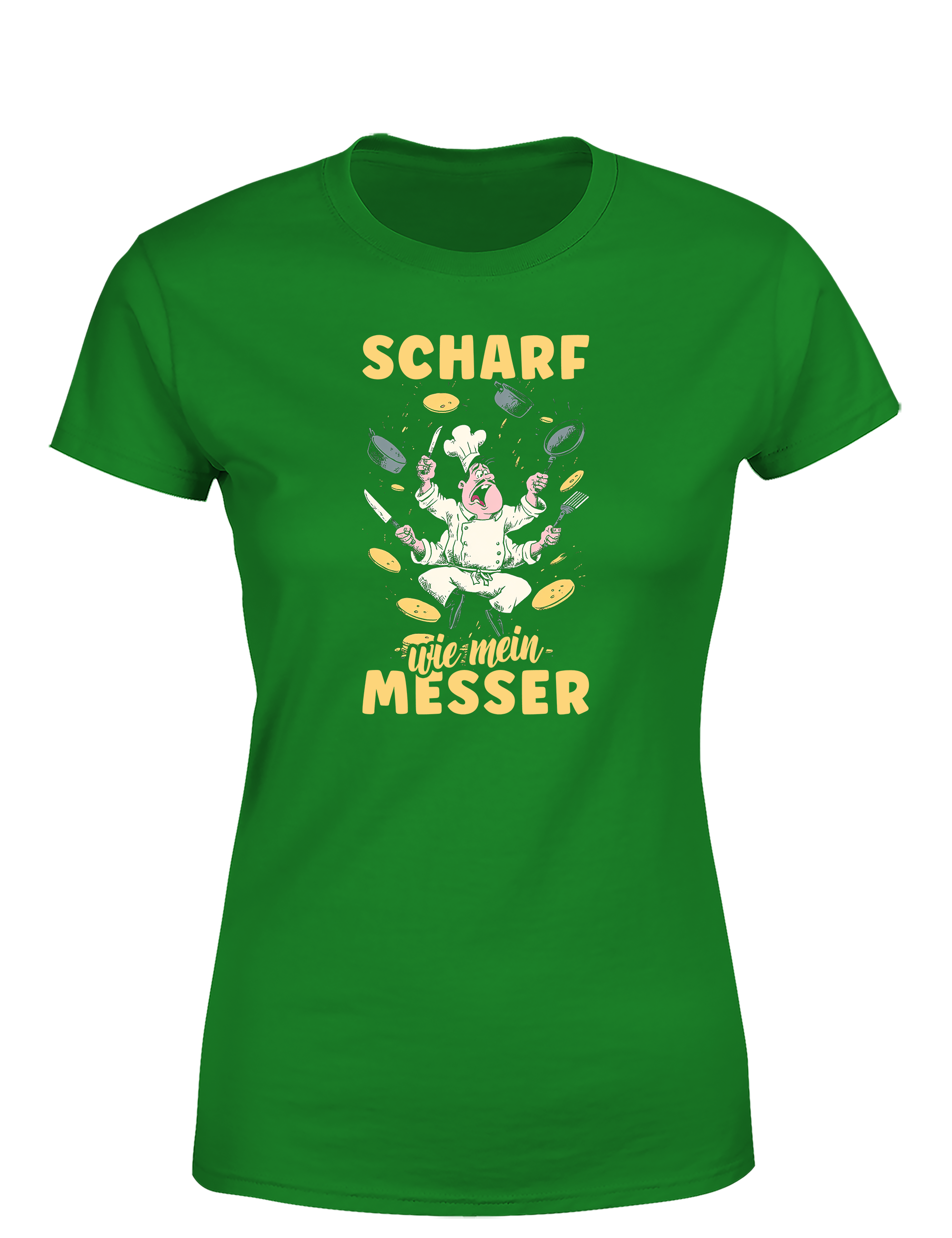 Damen T-Shirt „Scharf wie mein Messer“ | Cooles Koch Shirt für Frauen mit Küchenpower